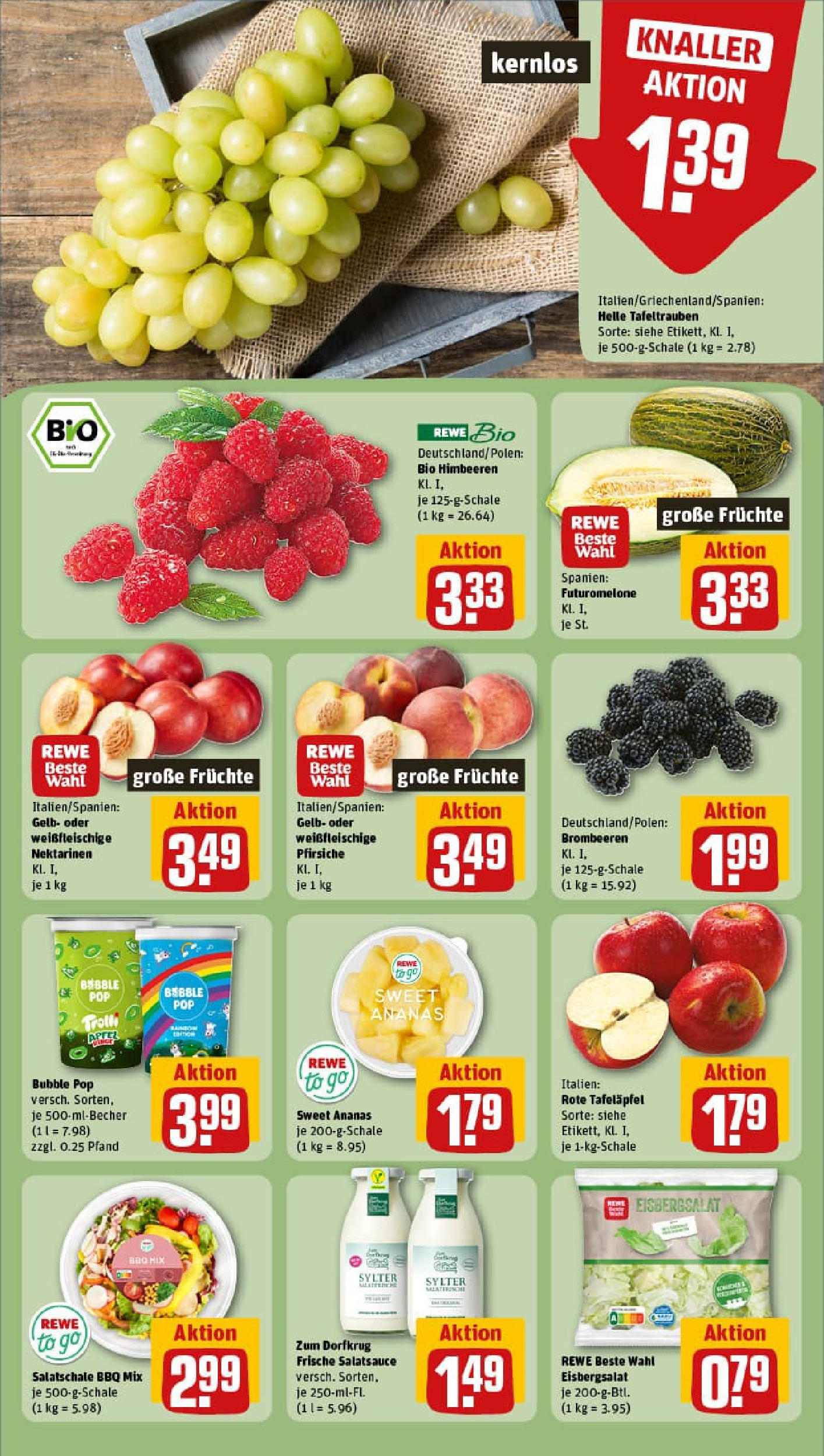 REWE Prospekt ab 17.08.2025 zum Blättern » Angebote | Seite: 6 | Produkte: Nektarinen, Dressing, Äpfel, Ananas