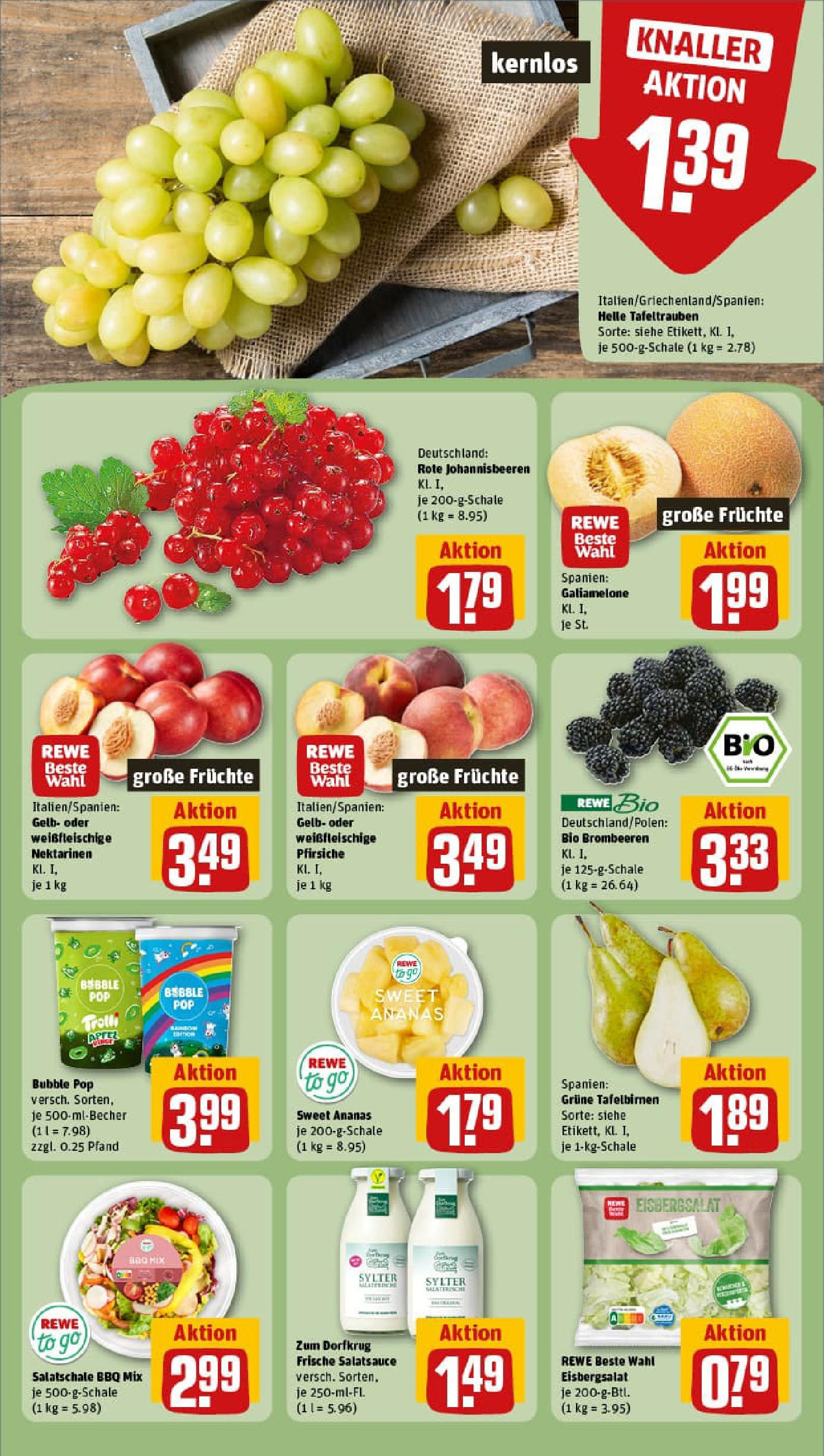 REWE Prospekt ab 17.08.2025 zum Blättern » Angebote | Seite: 6 | Produkte: Nektarinen, Dressing, Äpfel, Ananas REWE Prospekt ab 17.08.2025 zum Blättern » Angebote | Seite: 6 | Produkte: Nektarinen, Dressing, Äpfel, Ananas
