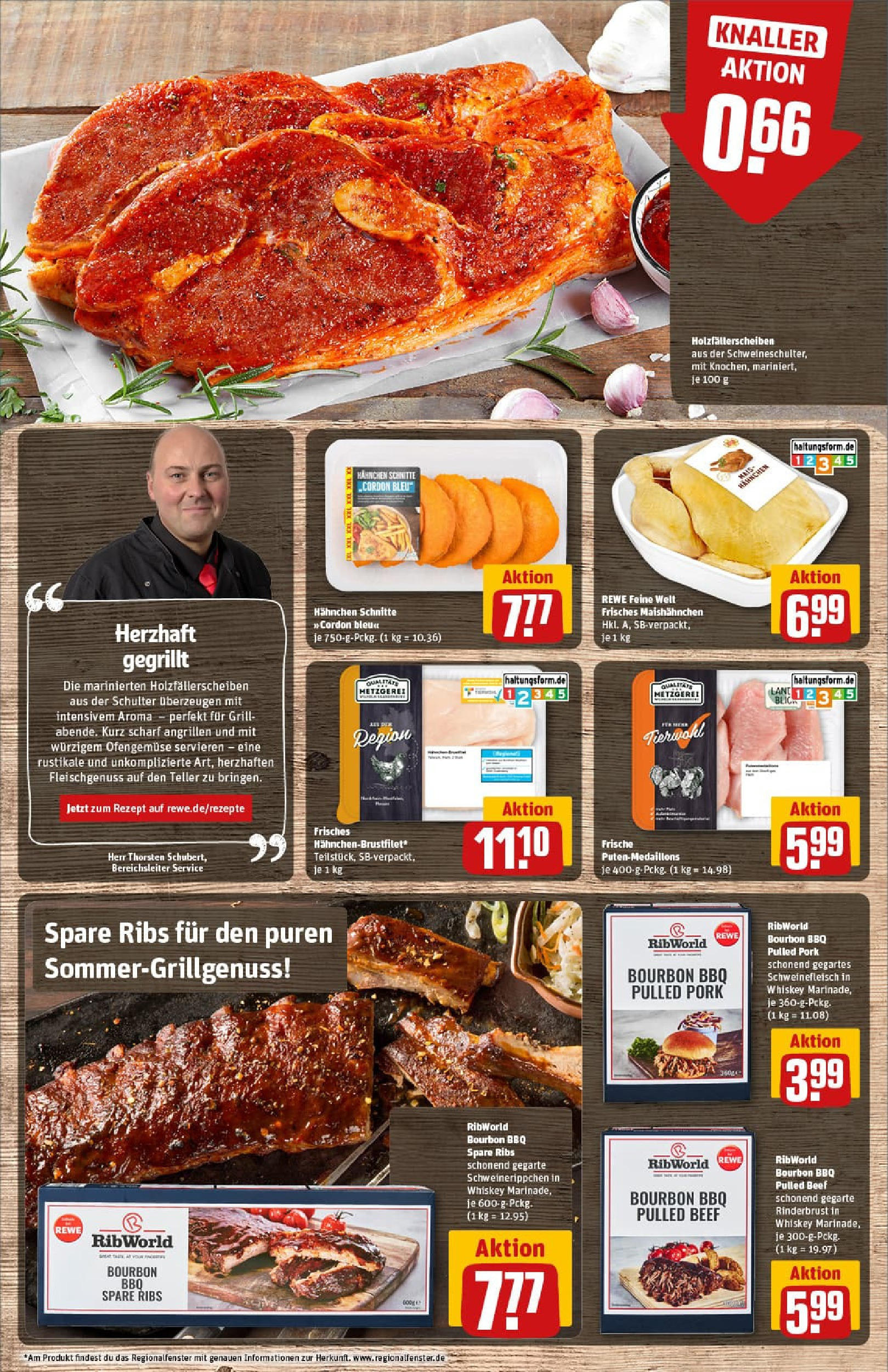 REWE Prospekt ab 17.08.2025 zum Blättern » Angebote | Seite: 8 | Produkte: Grill, Hahnchen, Spare ribs, Schweinefleisch