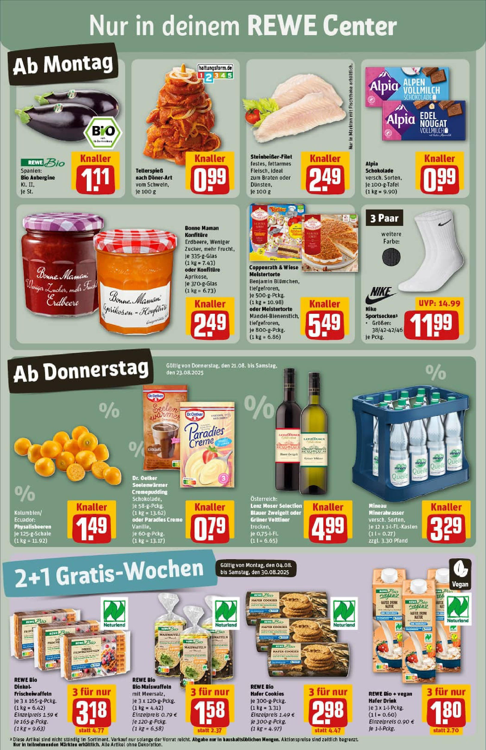 REWE Prospekt ab 17.08.2025 zum Blättern » Angebote | Seite: 3 | Produkte: Pudding, Mineralwasser, Creme, Aubergine REWE Prospekt ab 17.08.2025 zum Blättern » Angebote | Seite: 3 | Produkte: Pudding, Mineralwasser, Creme, Aubergine