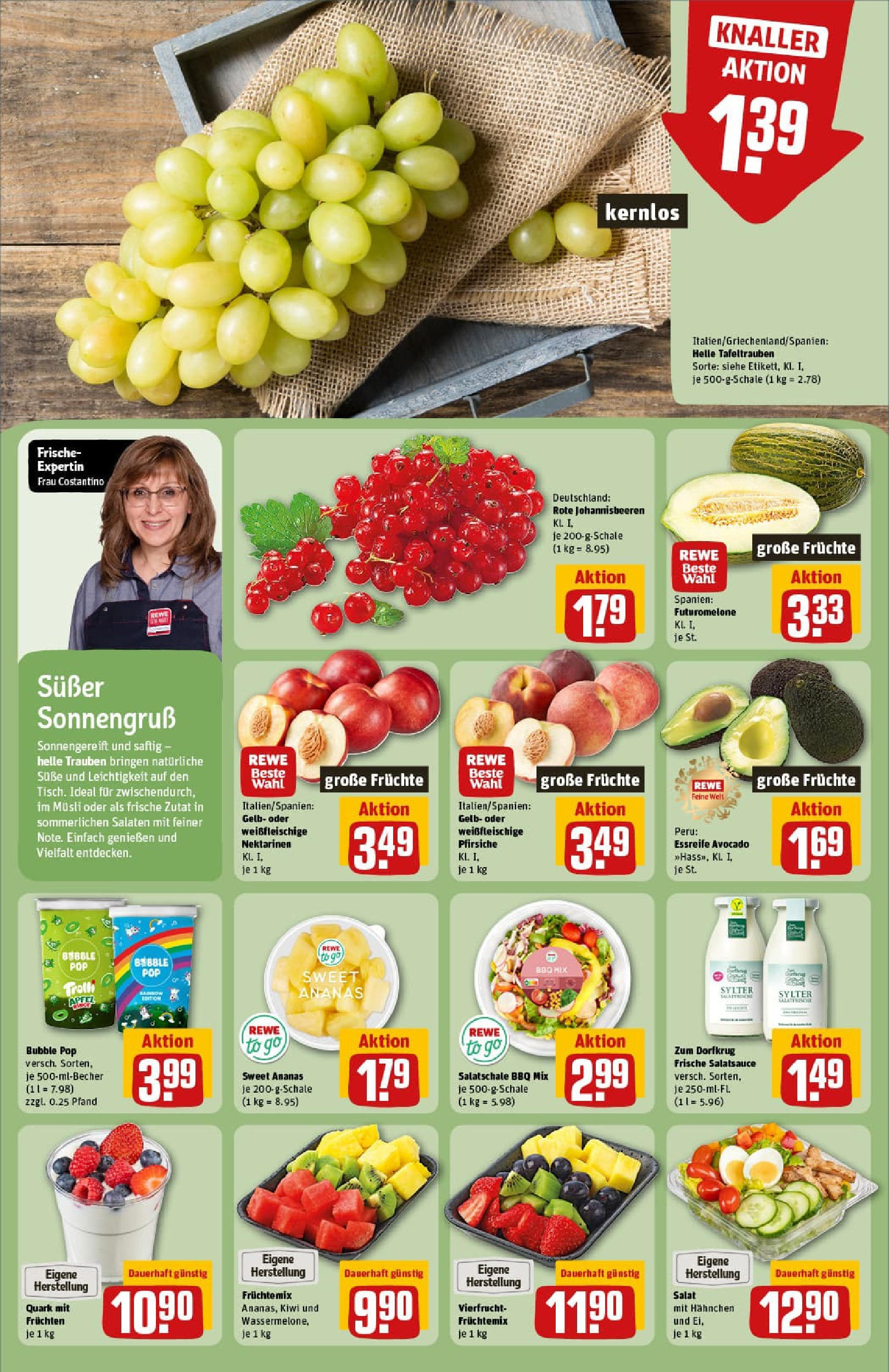 REWE Prospekt ab 17.08.2025 zum Blättern » Angebote | Seite: 6 | Produkte: Musli, Dressing, Äpfel, Salat