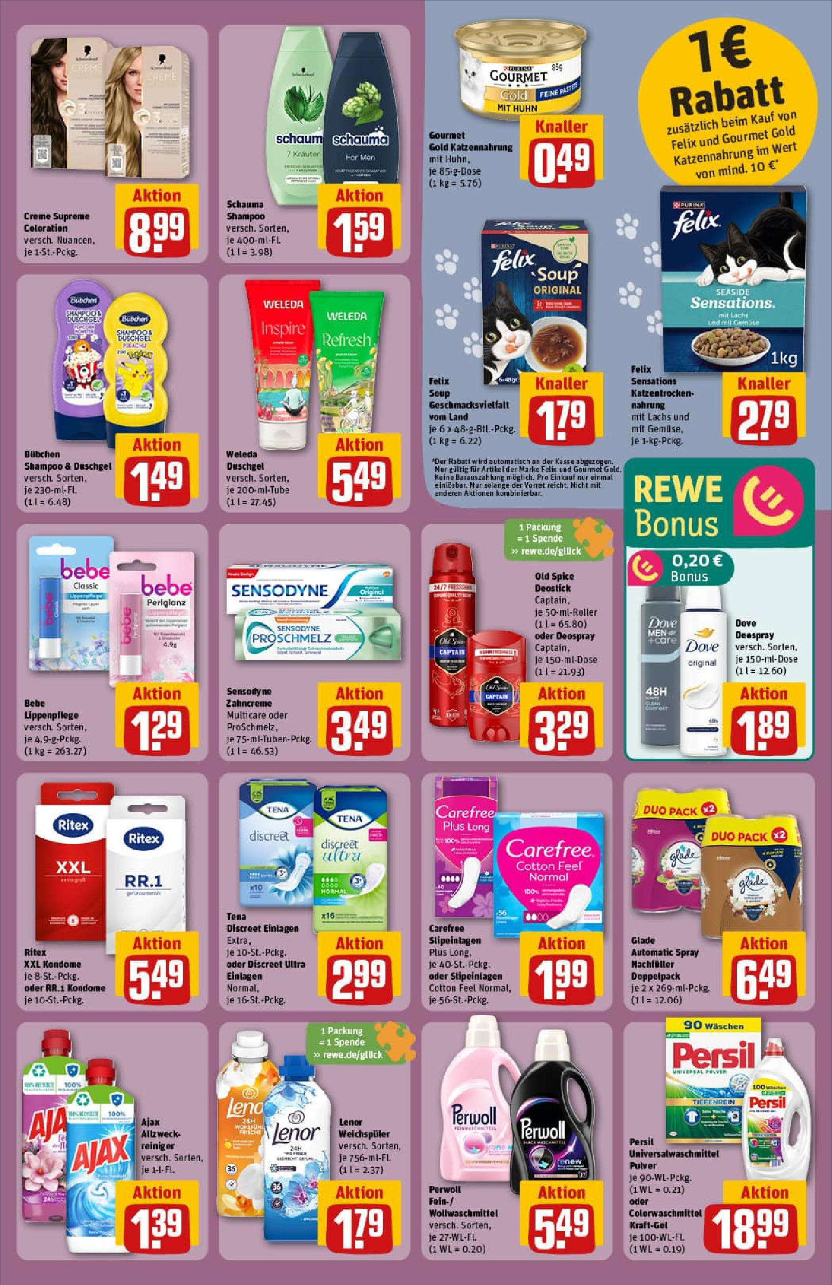 REWE Prospekt ab 17.08.2025 zum Blättern » Angebote | Seite: 21 | Produkte: Perwoll, Duschgel, Shower Gel, Persil