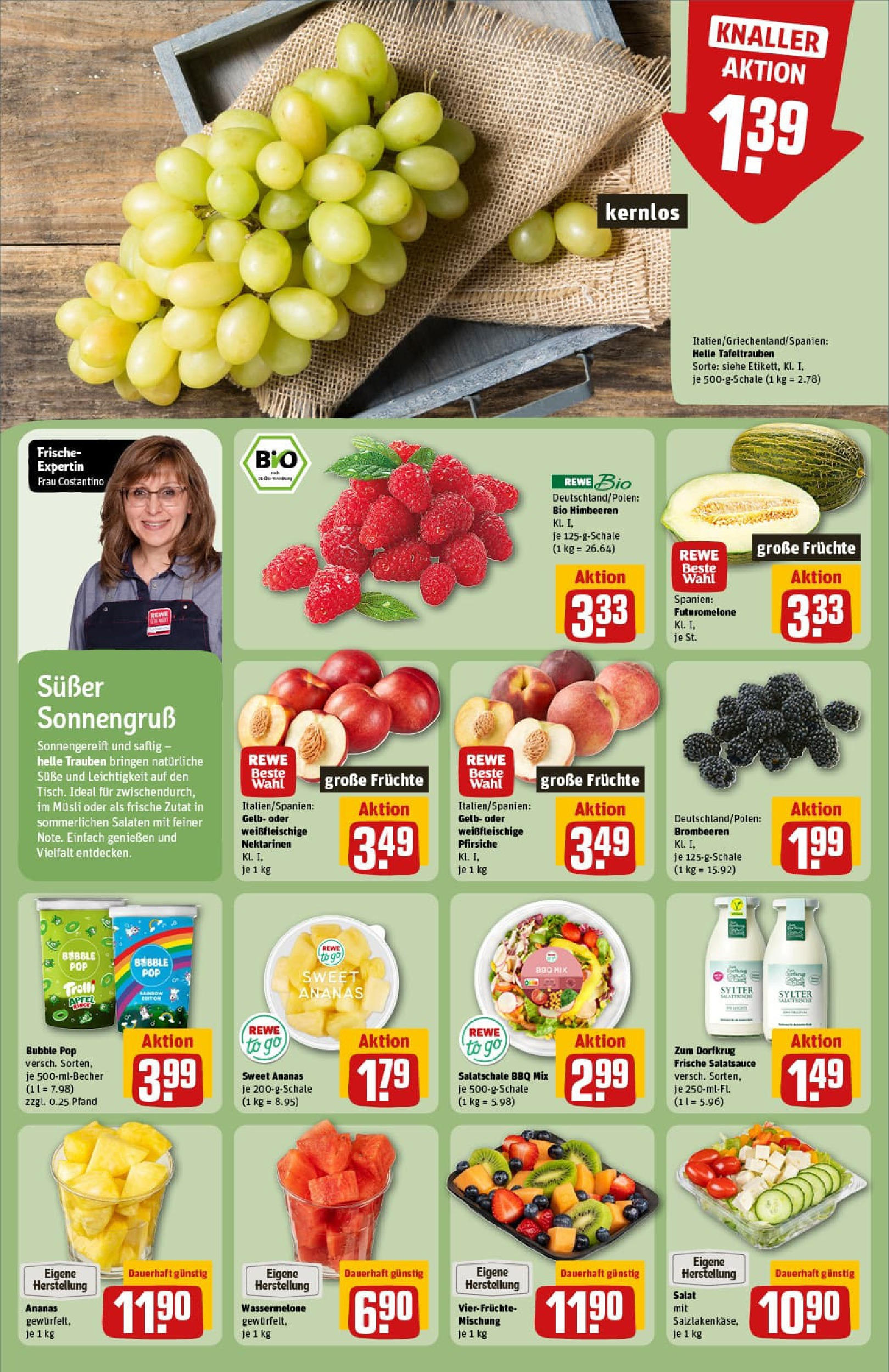 REWE Prospekt ab 17.08.2025 zum Blättern » Angebote | Seite: 6 | Produkte: Nektarinen, Dressing, Äpfel, Salat