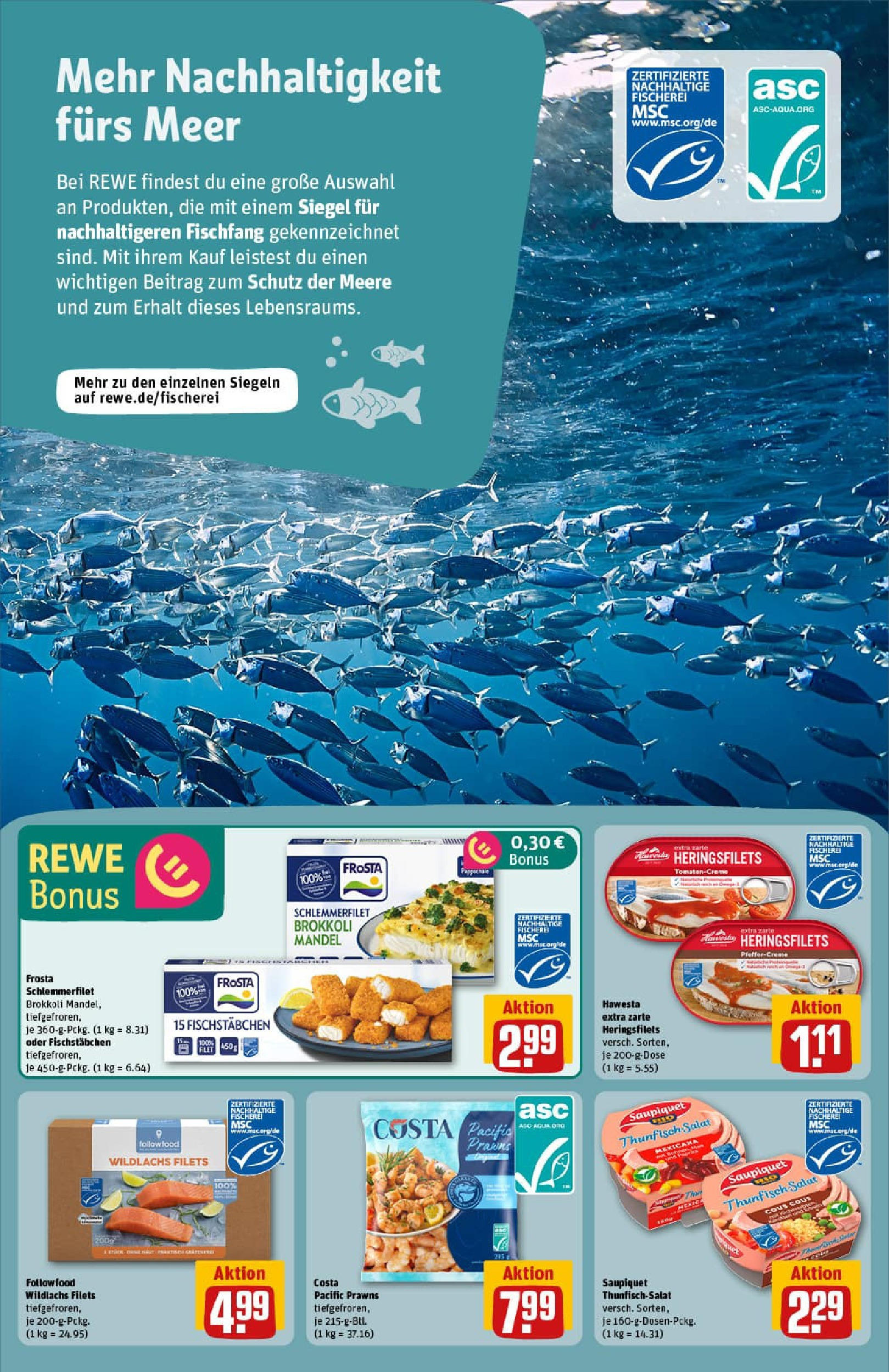 REWE Prospekt ab 17.08.2025 zum Blättern » Angebote | Seite: 22 | Produkte: Thunfisch, Frosta, Fischstabchen, Brokkoli