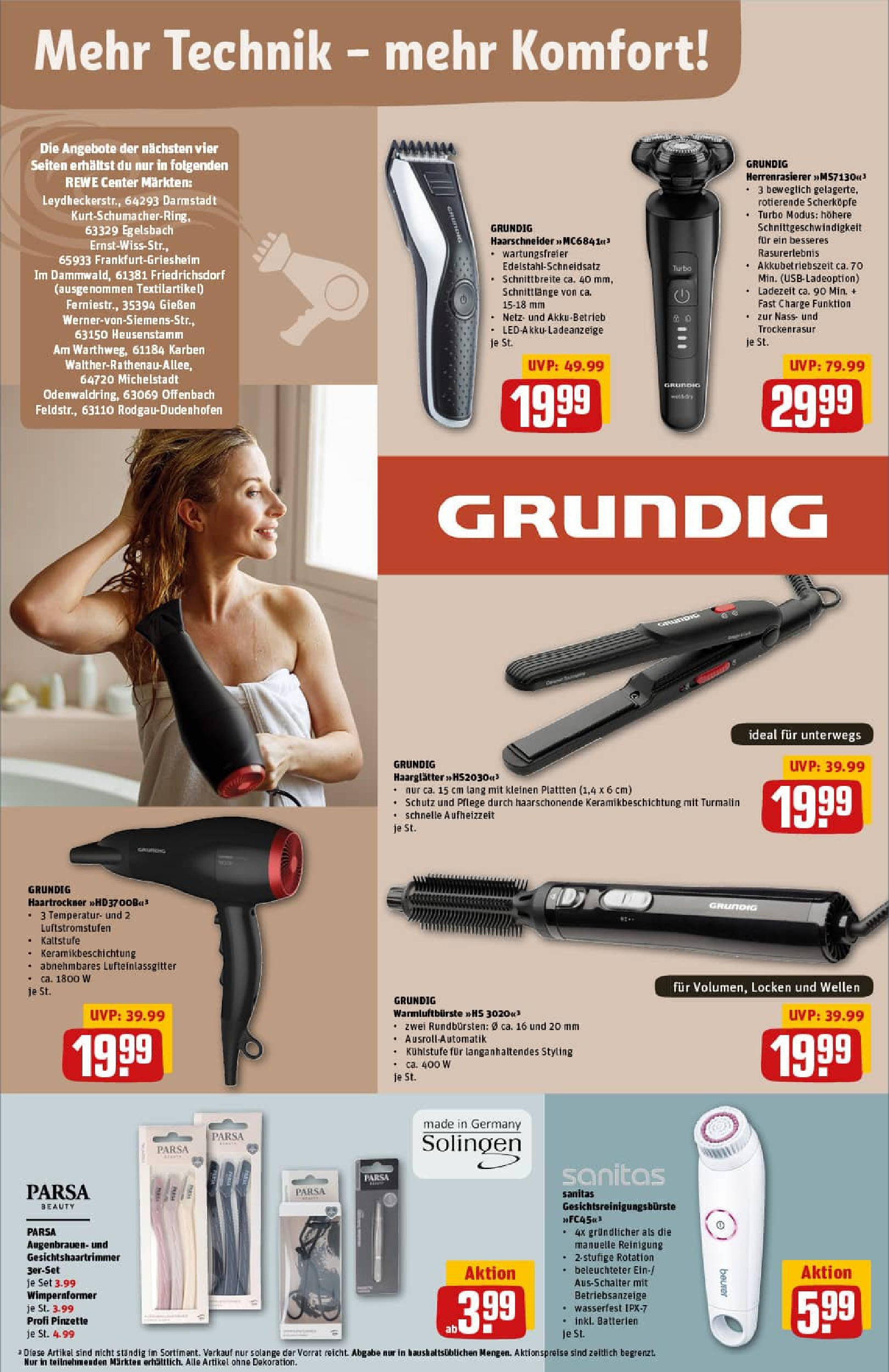 REWE Prospekt ab 17.08.2025 zum Blättern » Angebote | Seite: 26 | Produkte: Haarglätter, Batterien, Pinzette, Wimpernformer REWE Prospekt ab 17.08.2025 zum Blättern » Angebote | Seite: 26 | Produkte: Haarglätter, Batterien, Pinzette, Wimpernformer