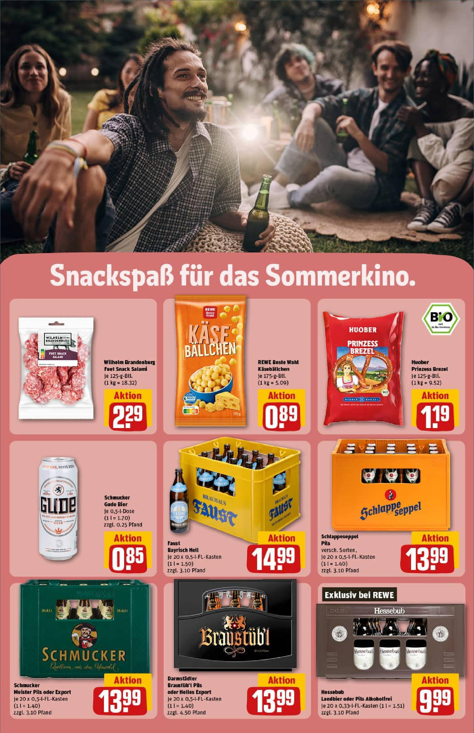 REWE Prospekt ab 17.08.2025 zum Blättern » Angebote | Seite: 14 | Produkte: Käse, Bier, Pils, Salami