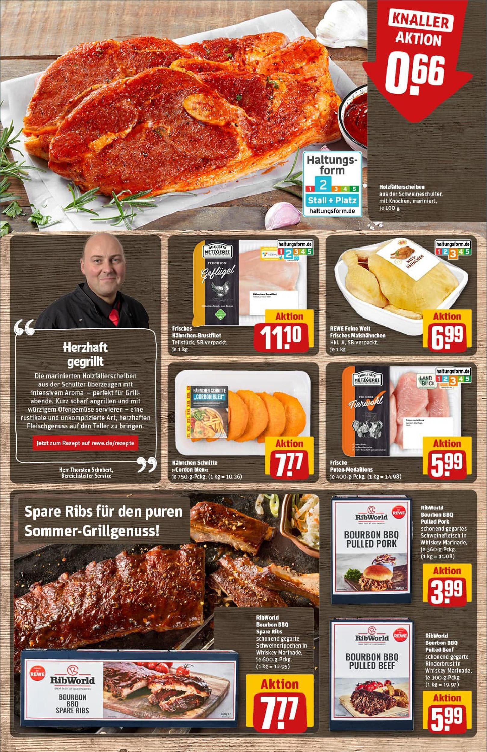 REWE Prospekt ab 17.08.2025 zum Blättern » Angebote | Seite: 10 | Produkte: Spare ribs, Schweinefleisch, Bourbon, Whiskey