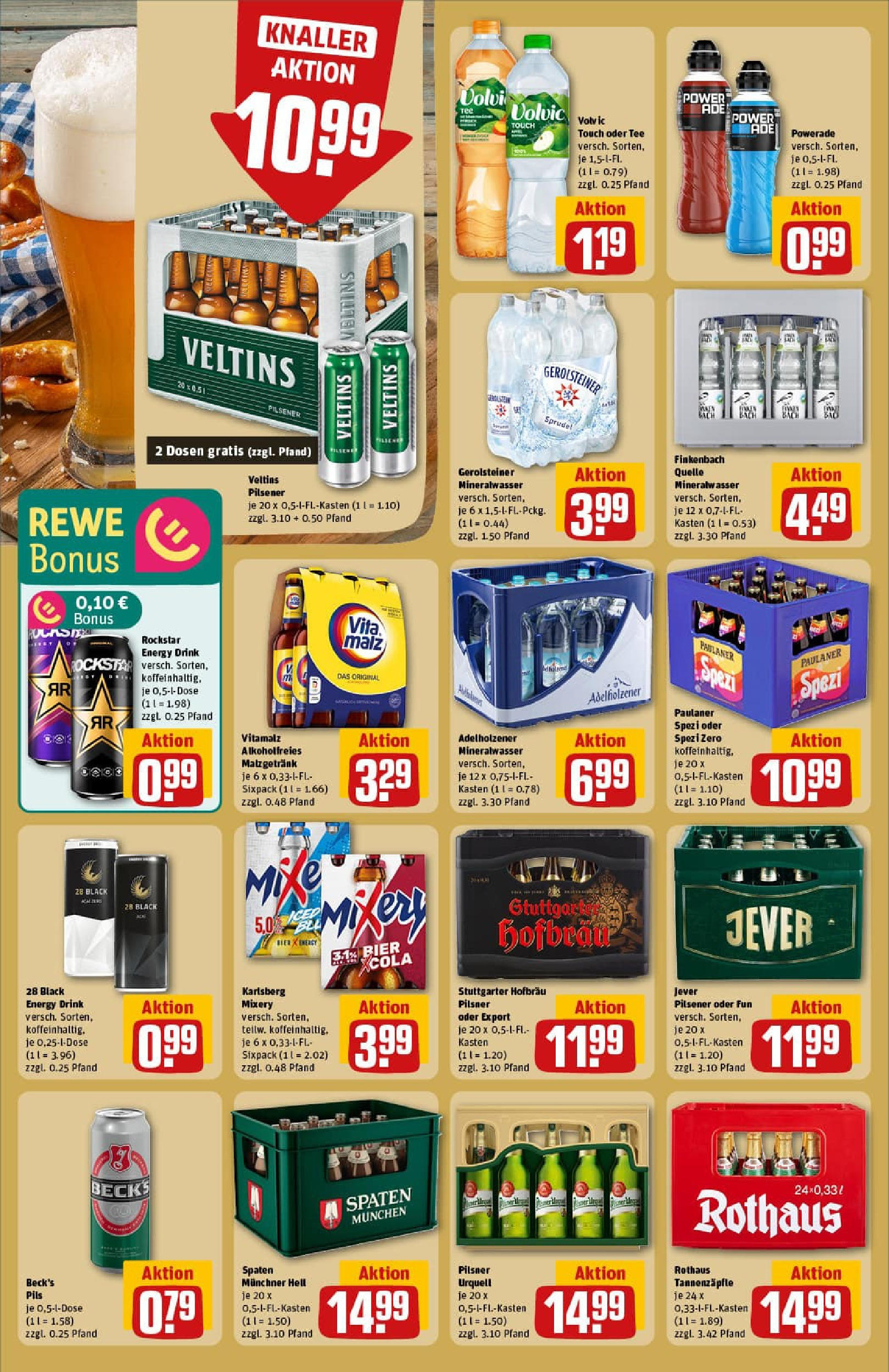 REWE Prospekt ab 17.08.2025 zum Blättern » Angebote | Seite: 18 | Produkte: Mineralwasser, Powerade, Jever, Tee