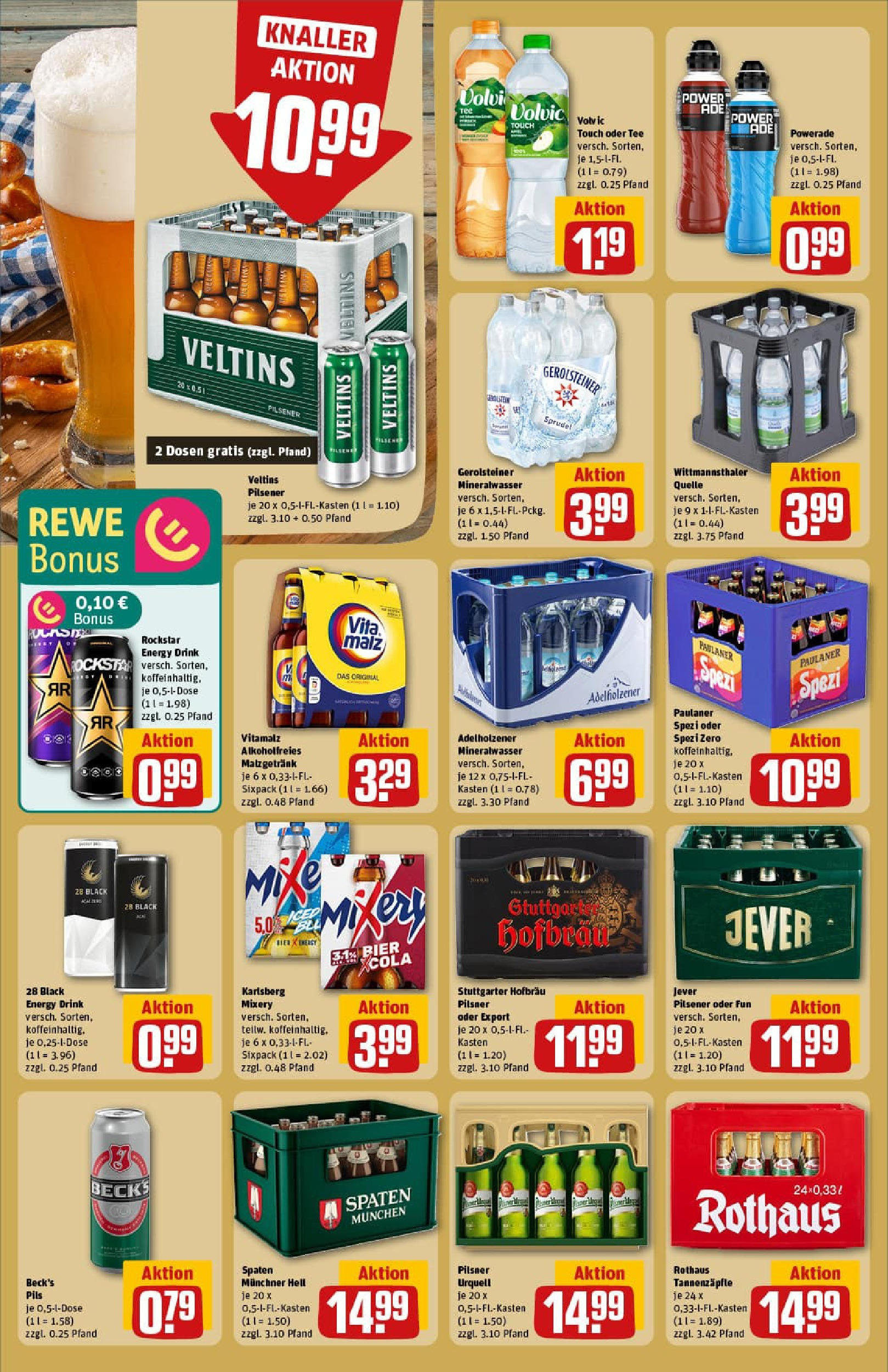 REWE Prospekt ab 17.08.2025 zum Blättern » Angebote | Seite: 18 | Produkte: Rockstar energy, Rockstar, Paulaner, Veltins