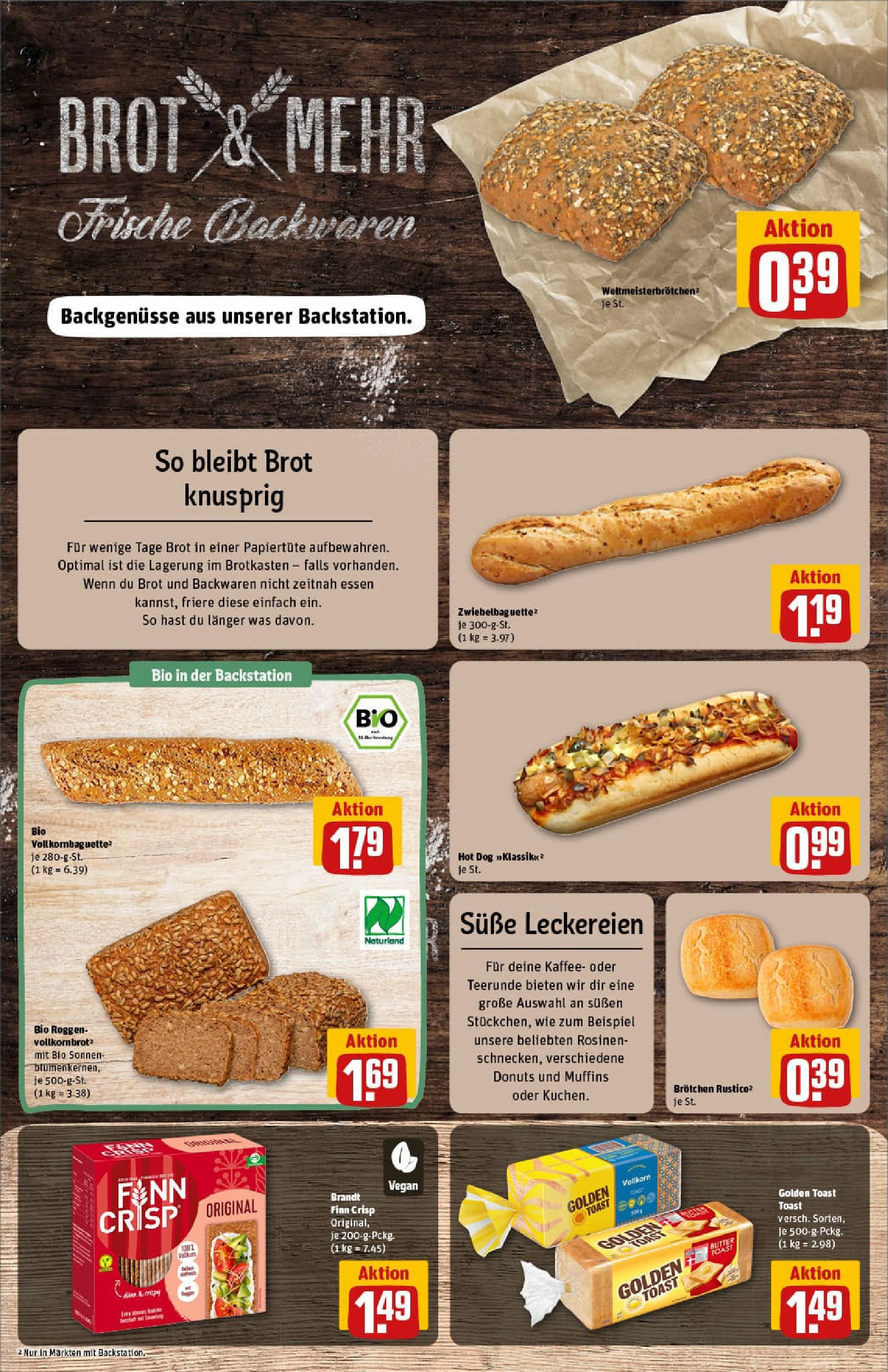 REWE Prospekt ab 17.08.2025 zum Blättern » Angebote | Seite: 13 | Produkte: Baguette, Donuts, Rosinen, Brot REWE Prospekt ab 17.08.2025 zum Blättern » Angebote | Seite: 13 | Produkte: Baguette, Donuts, Rosinen, Brot