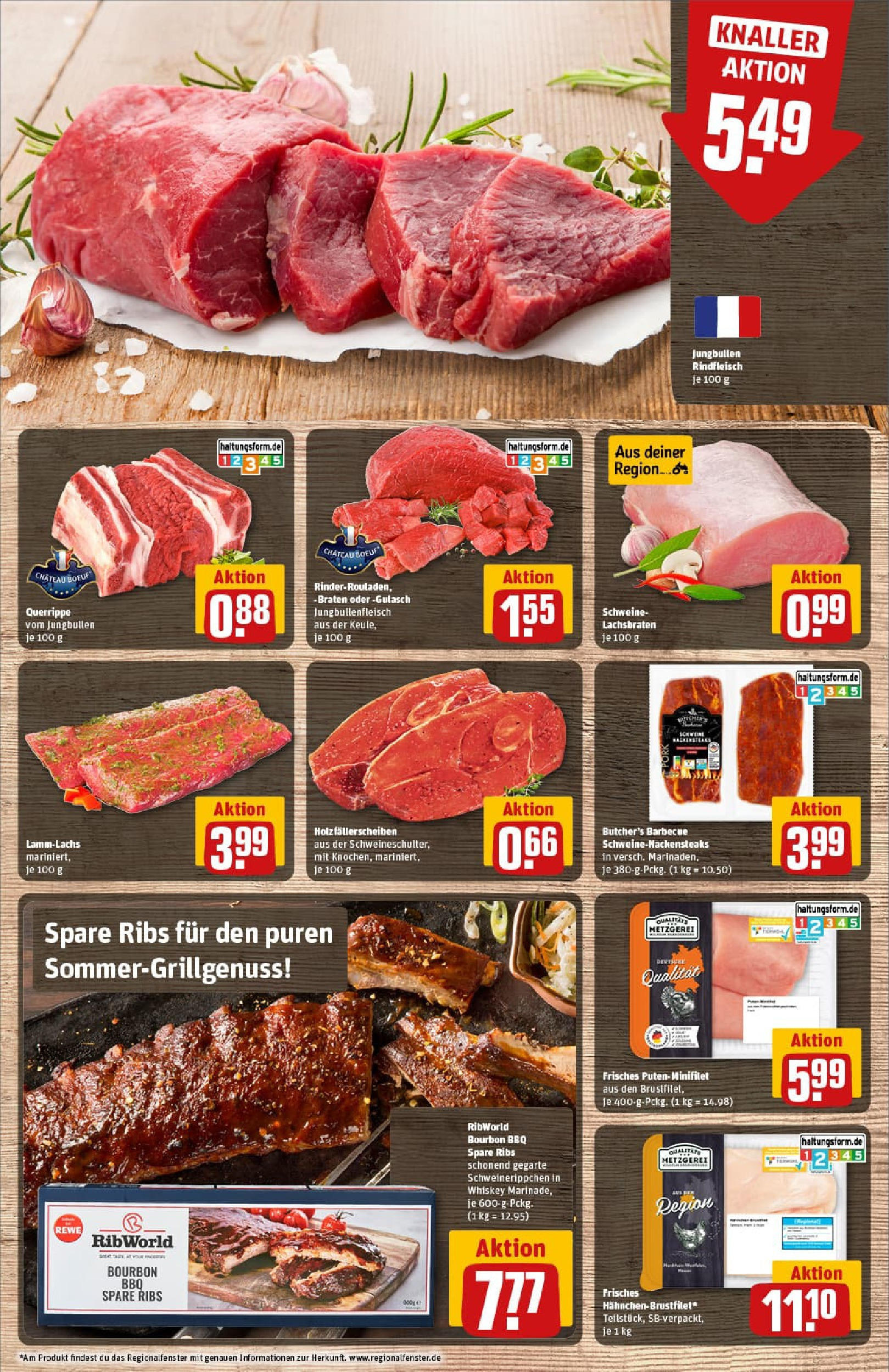 REWE Prospekt ab 17.08.2025 zum Blättern » Angebote | Seite: 8 | Produkte: Spare ribs, Rindfleisch, Bourbon, Whiskey