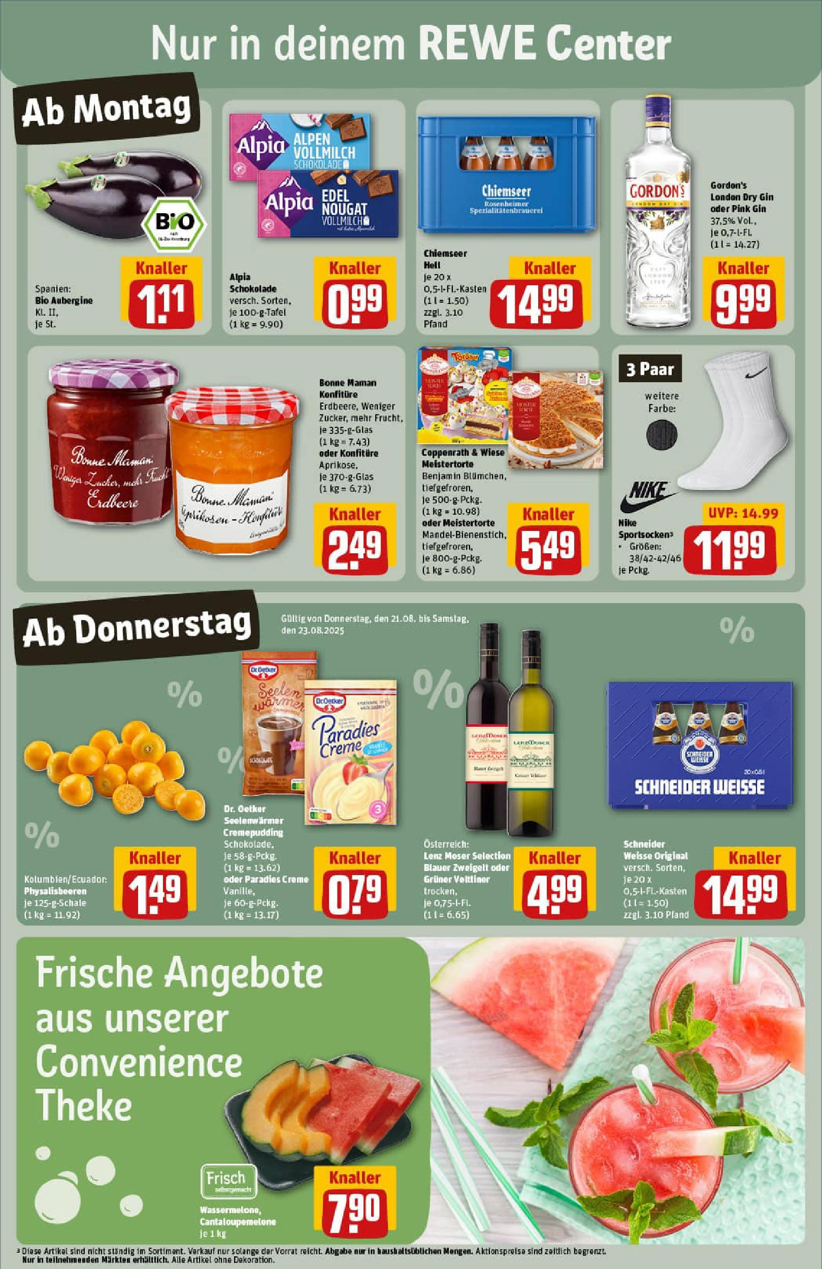 REWE Prospekt ab 17.08.2025 zum Blättern » Angebote | Seite: 3 | Produkte: Theke, Schokolade, Pudding, Creme