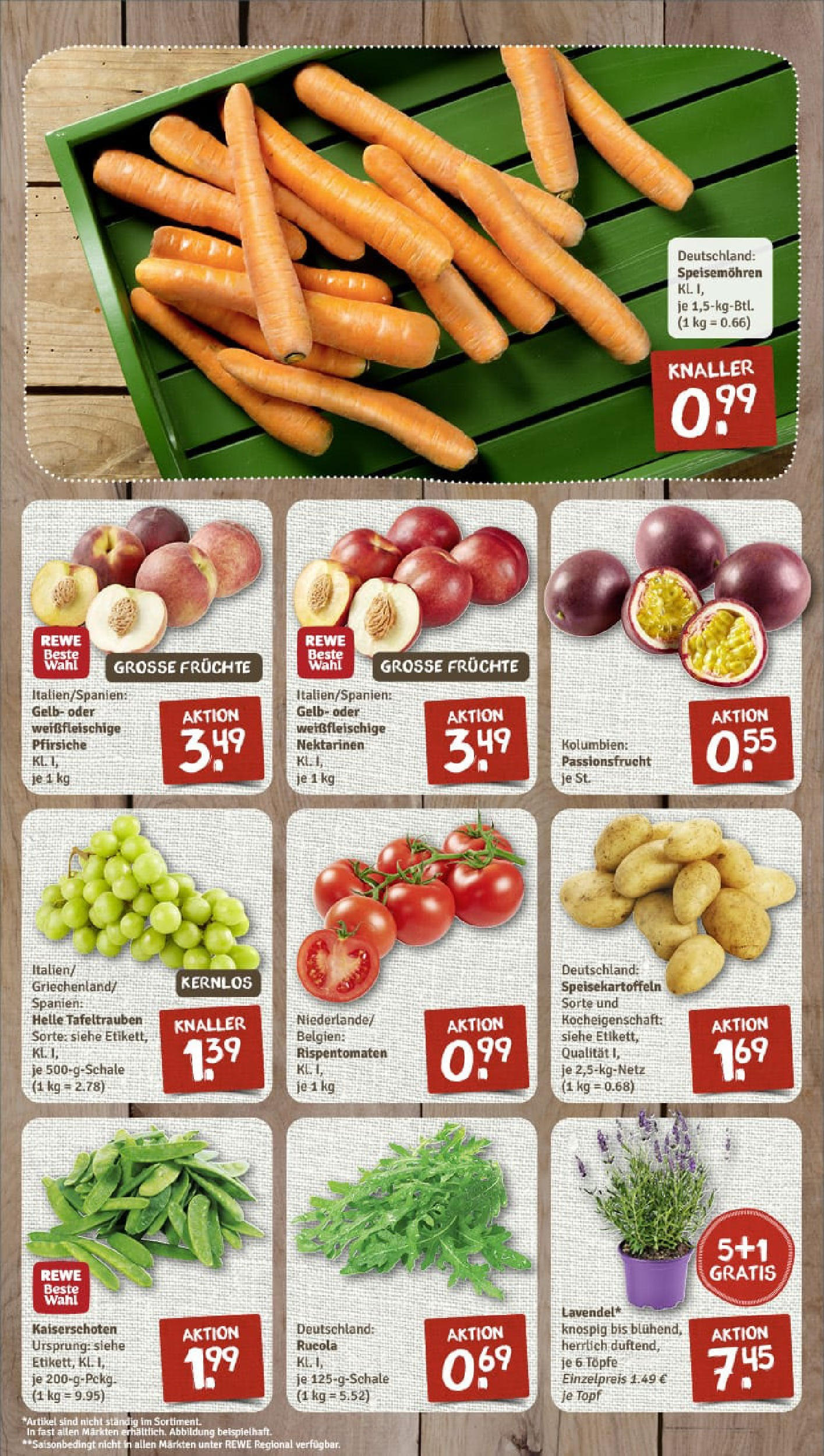 REWE Prospekt ab 17.08.2025 zum Blättern » Angebote | Seite: 3 | Produkte: Nektarinen, Rucola, Lavendel REWE Prospekt ab 17.08.2025 zum Blättern » Angebote | Seite: 3 | Produkte: Nektarinen, Rucola, Lavendel