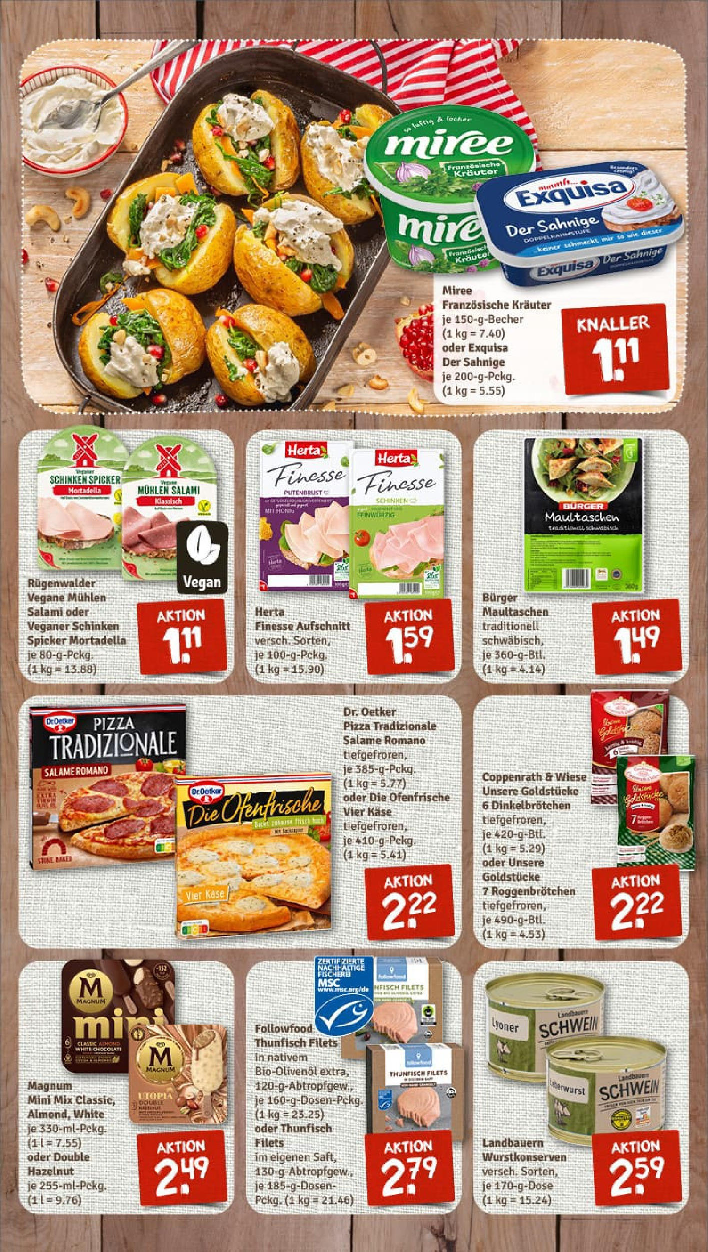 REWE Prospekt ab 17.08.2025 zum Blättern » Angebote | Seite: 7 | Produkte: Käse, Thunfisch, Exquisa, Schinken