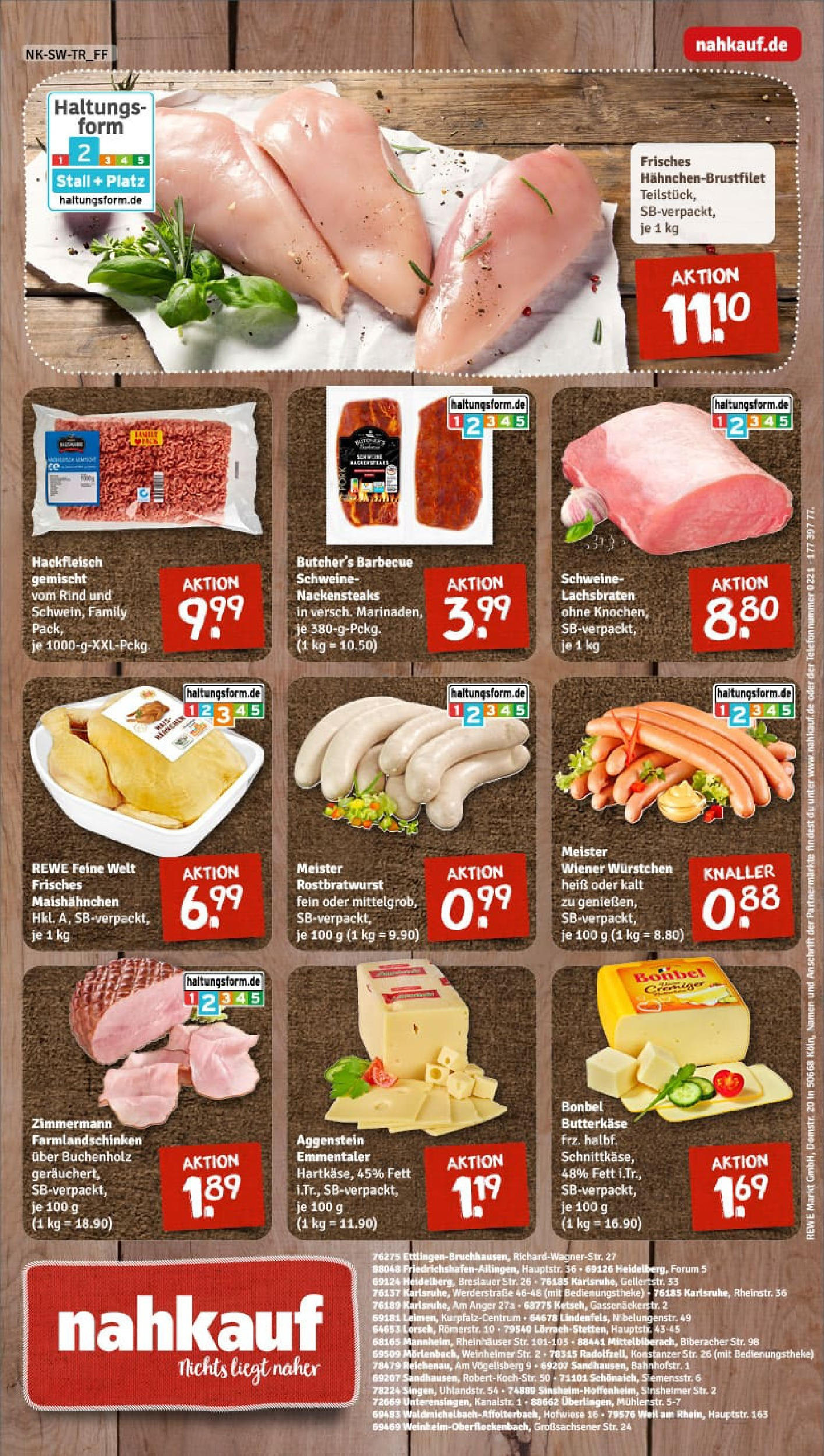 REWE Prospekt ab 17.08.2025 zum Blättern » Angebote | Seite: 8 | Produkte: Nackensteaks, Wiener wurstchen, Butter, Hackfleisch