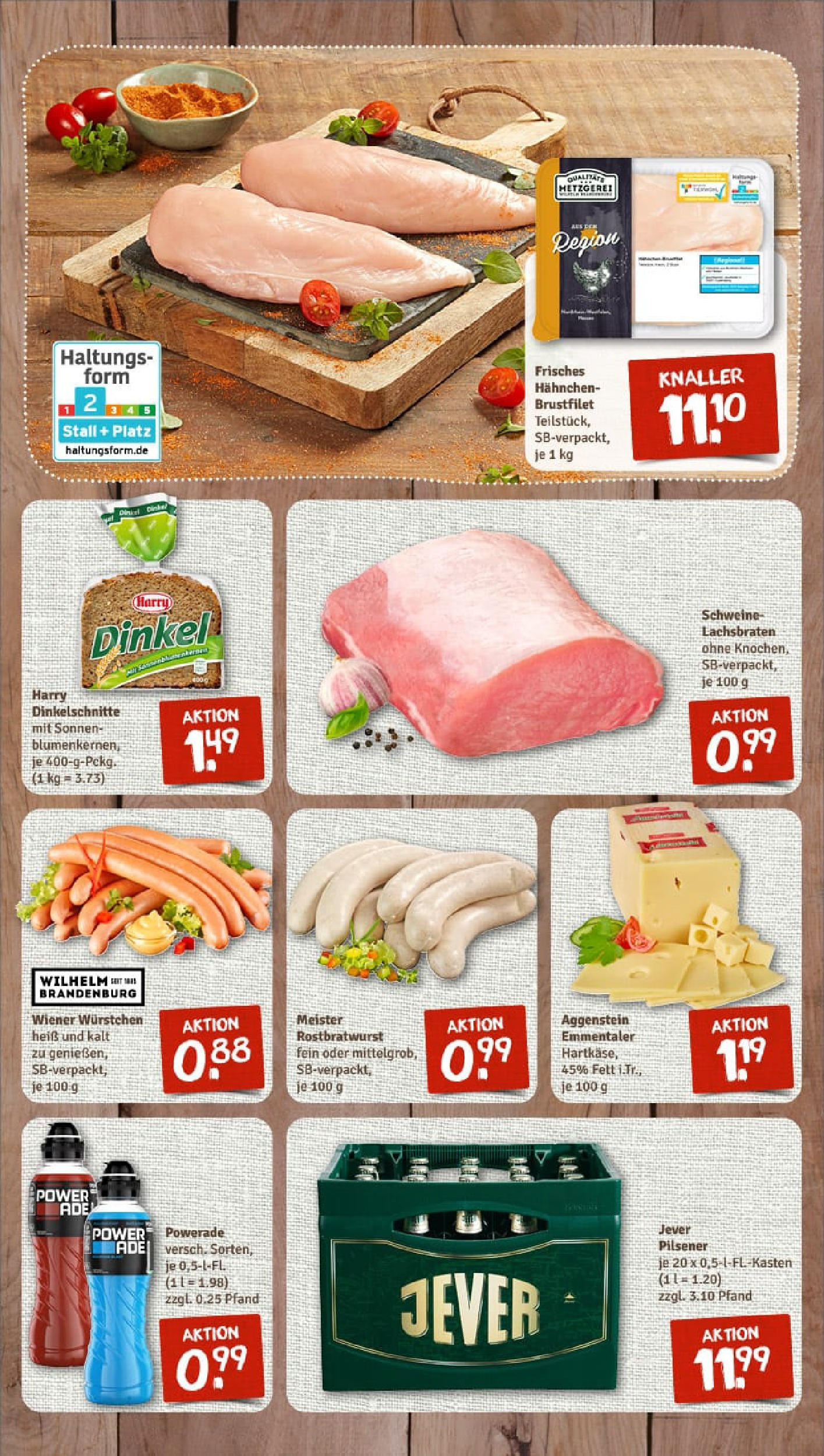 REWE Prospekt ab 17.08.2025 zum Blättern » Angebote | Seite: 7 | Produkte: Hahnchen, Wiener wurstchen, Powerade, Jever REWE Prospekt ab 17.08.2025 zum Blättern » Angebote | Seite: 7 | Produkte: Hahnchen, Wiener wurstchen, Powerade, Jever