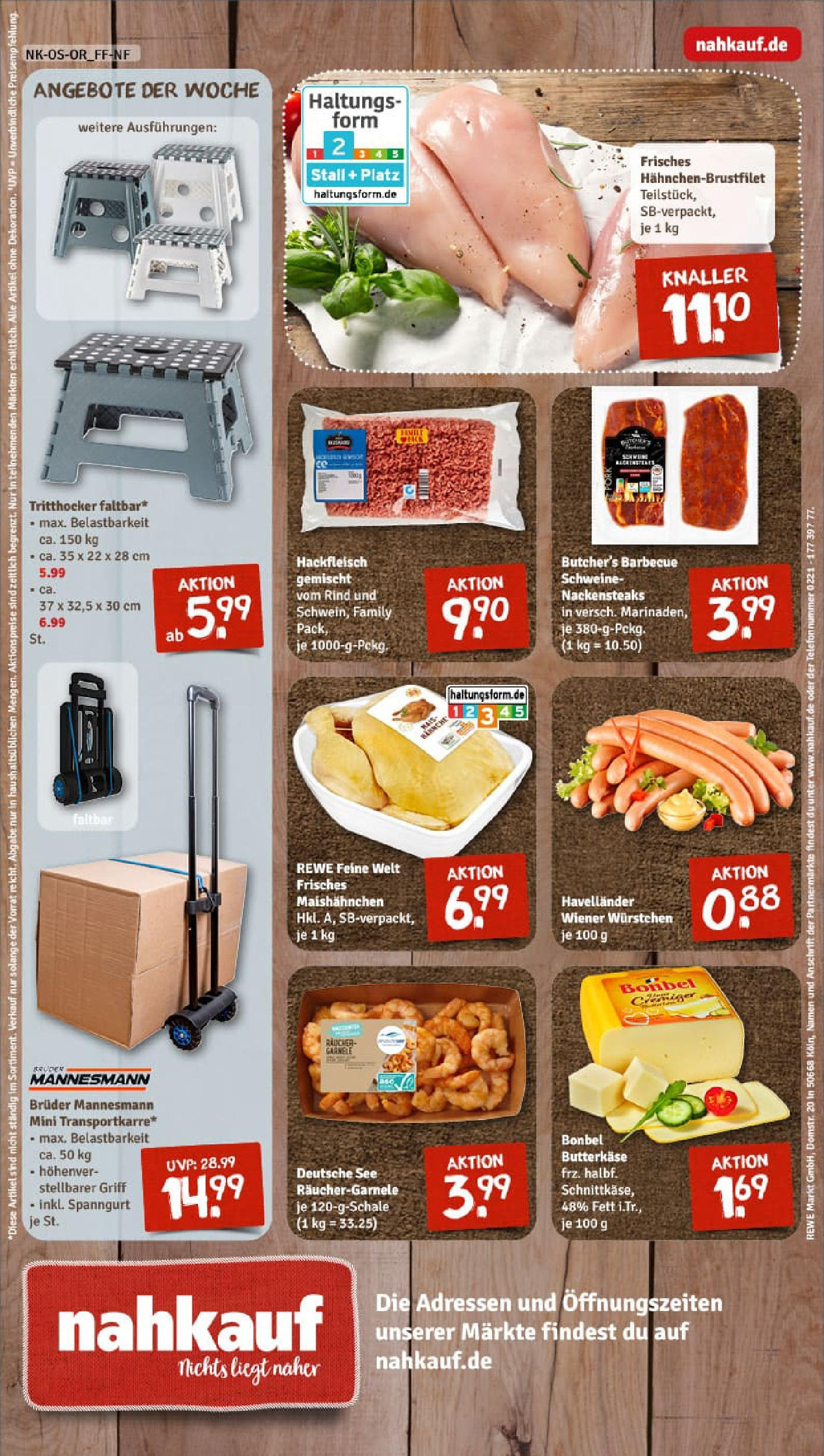 REWE Prospekt ab 17.08.2025 zum Blättern » Angebote | Seite: 8 | Produkte: Nackensteaks, Wiener wurstchen, Butter, Hackfleisch
