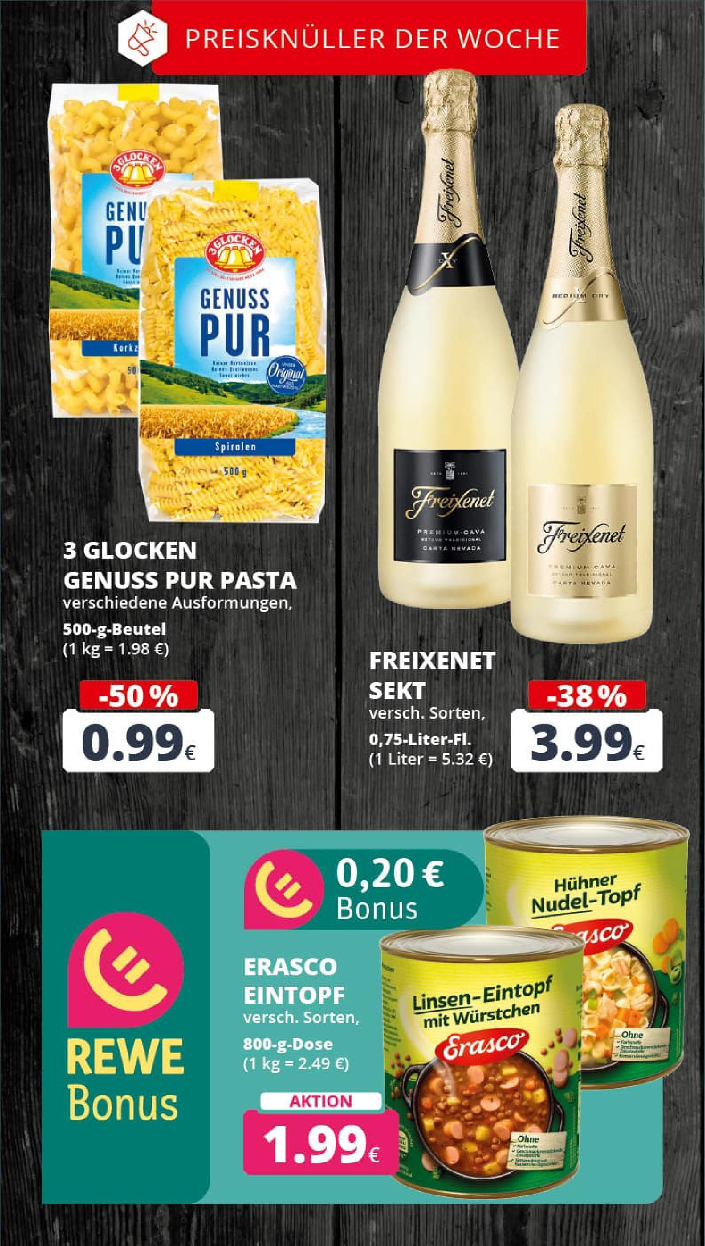 REWE Prospekt ab 17.08.2025 zum Blättern » Angebote | Seite: 3 | Produkte: Freixenet, Sekt, Pasta, Erasco REWE Prospekt ab 17.08.2025 zum Blättern » Angebote | Seite: 3 | Produkte: Freixenet, Sekt, Pasta, Erasco