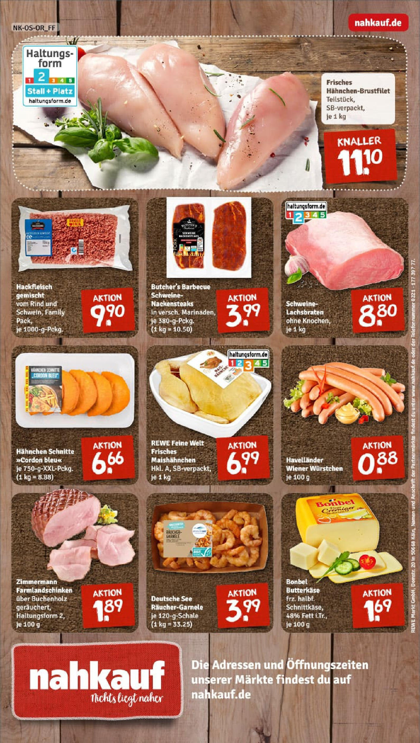 REWE Prospekt ab 17.08.2025 zum Blättern » Angebote | Seite: 8 | Produkte: Nackensteaks, Hahnchen, Butter, Hackfleisch