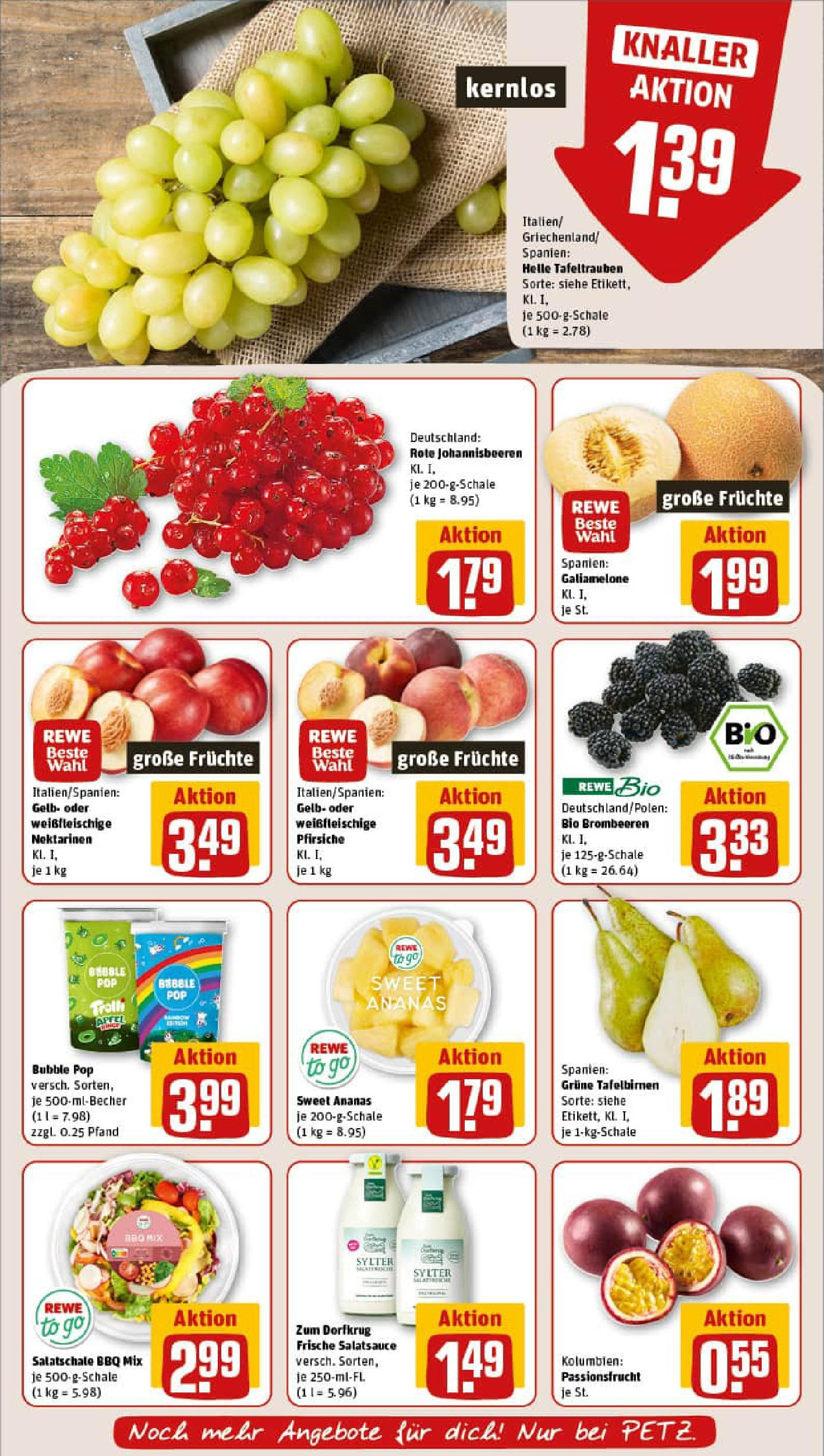 REWE Prospekt ab 17.08.2025 zum Blättern » Angebote | Seite: 6 | Produkte: Nektarinen, Dressing, Äpfel, Ananas REWE Prospekt ab 17.08.2025 zum Blättern » Angebote | Seite: 6 | Produkte: Nektarinen, Dressing, Äpfel, Ananas