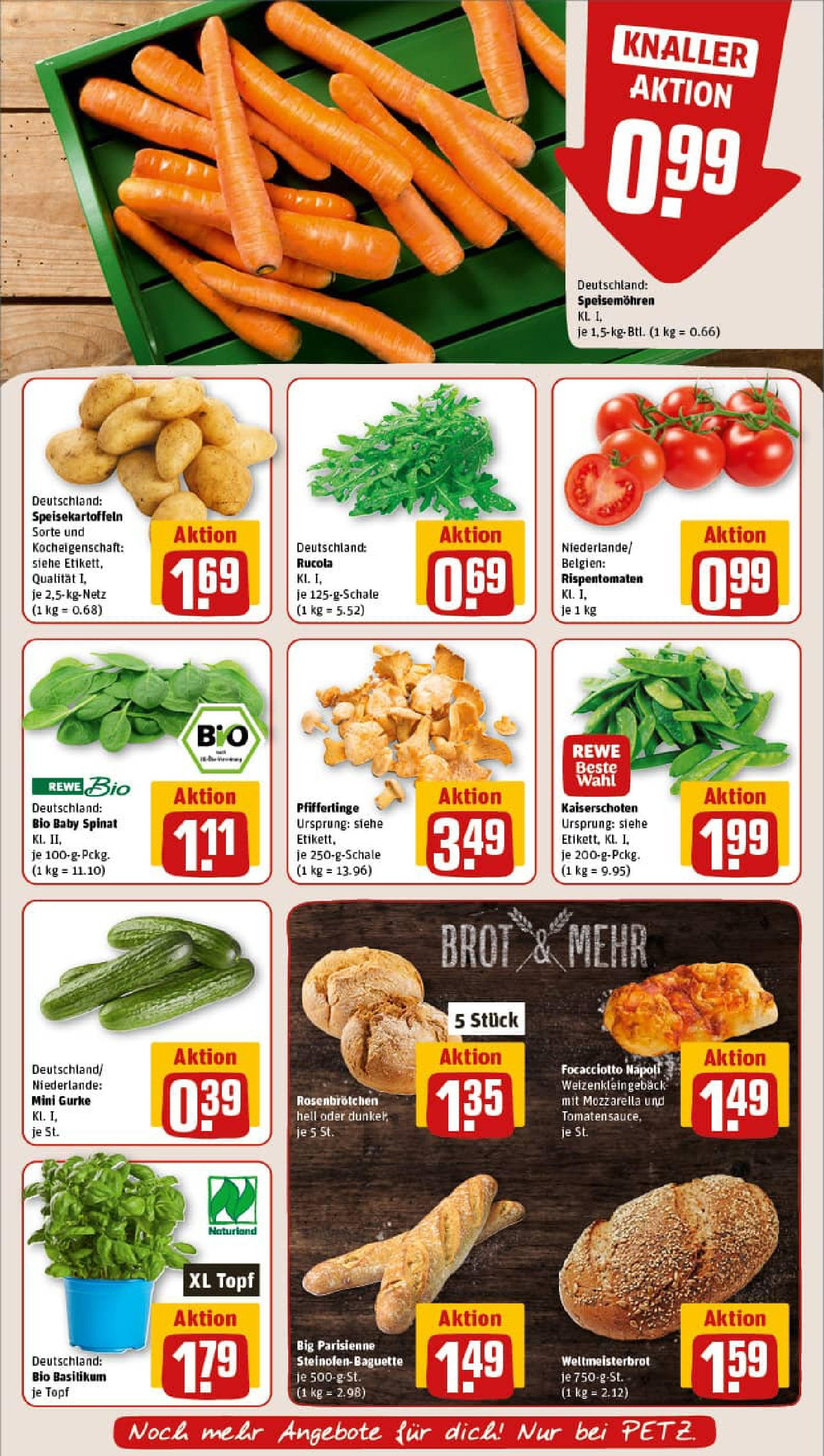 REWE Prospekt ab 17.08.2025 zum Blättern » Angebote | Seite: 7 | Produkte: Mozzarella, Rucola, Baguette, Brot REWE Prospekt ab 17.08.2025 zum Blättern » Angebote | Seite: 7 | Produkte: Mozzarella, Rucola, Baguette, Brot