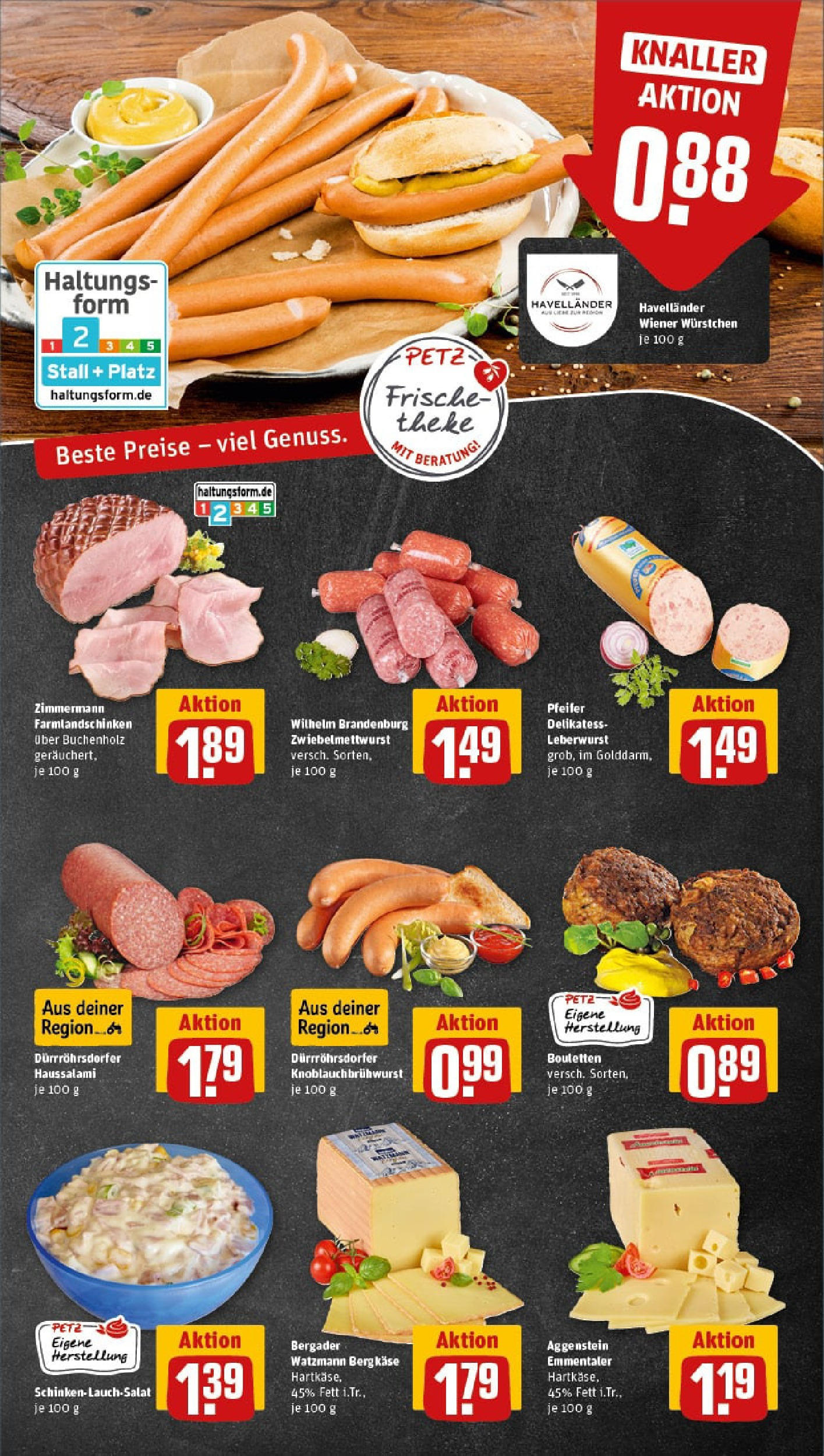 REWE Prospekt ab 17.08.2025 zum Blättern » Angebote | Seite: 9 | Produkte: Wiener wurstchen, Knoblauch, Salami, Schinken REWE Prospekt ab 17.08.2025 zum Blättern » Angebote | Seite: 9 | Produkte: Wiener wurstchen, Knoblauch, Salami, Schinken