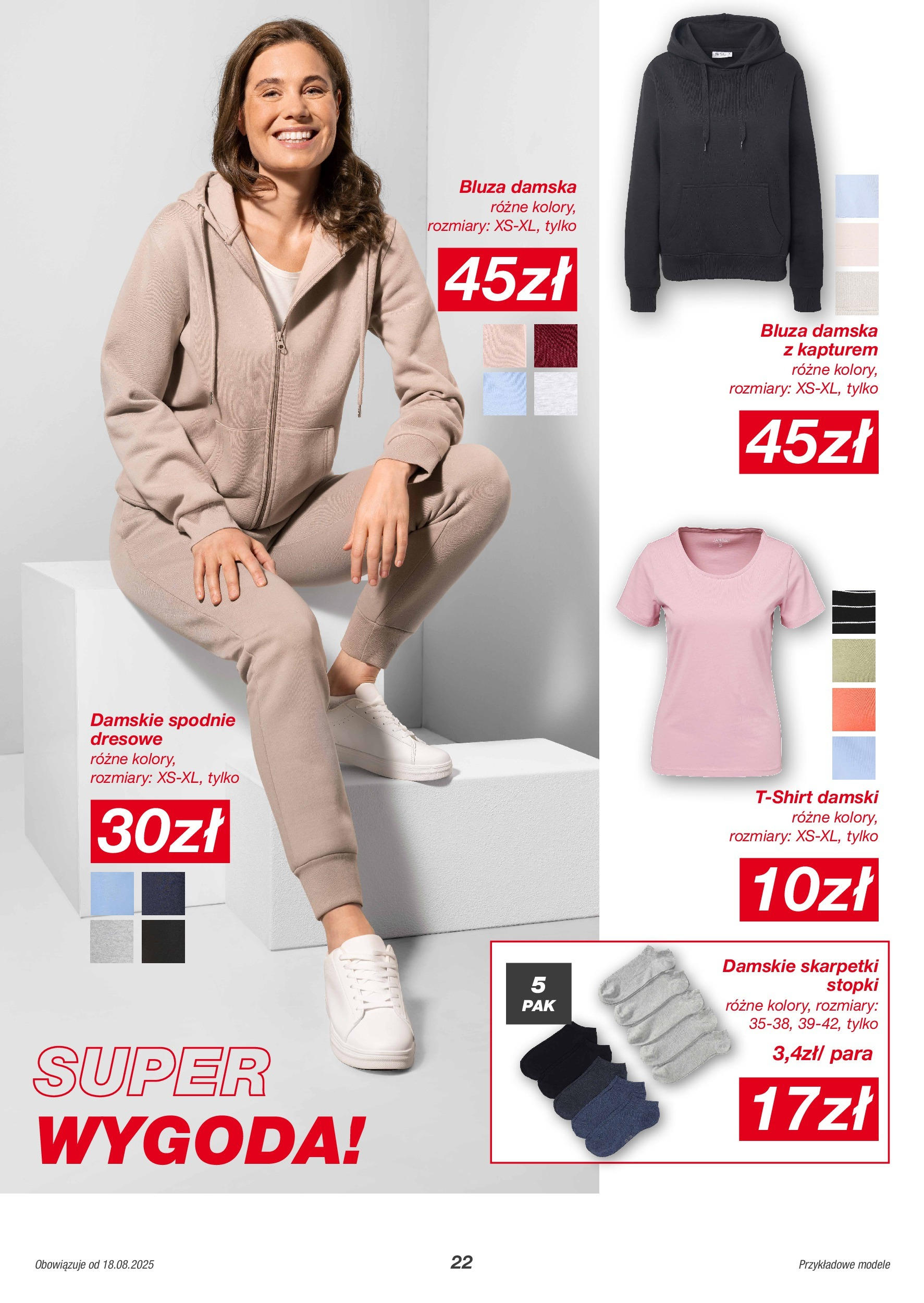 Kik gazetka od 18.08.2025 - Aktualna gazetka online | Strona: 22 | Produkty: Spodnie, Skarpetki