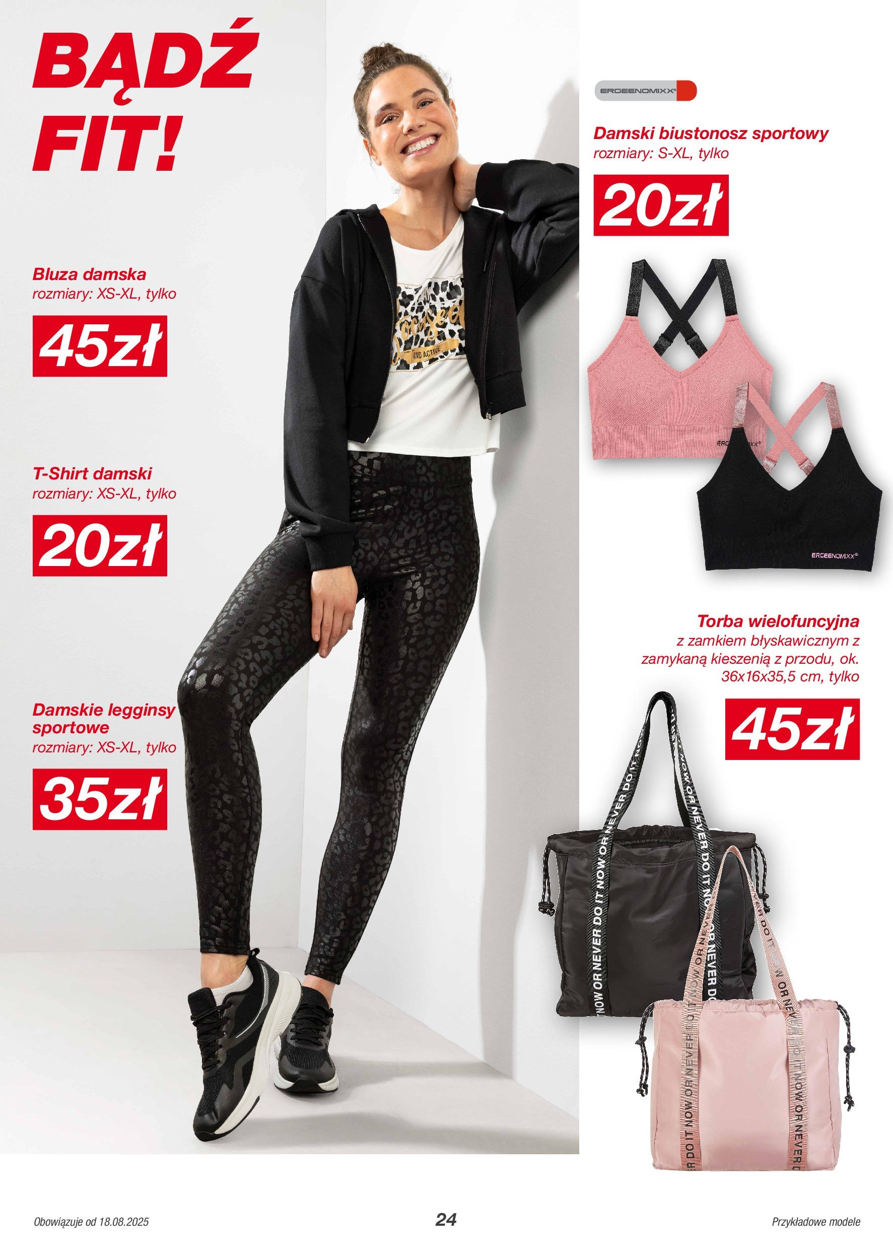 Kik gazetka od 18.08.2025 - Aktualna gazetka online | Strona: 24 | Produkty: Biustonosz, Legginsy, Torba