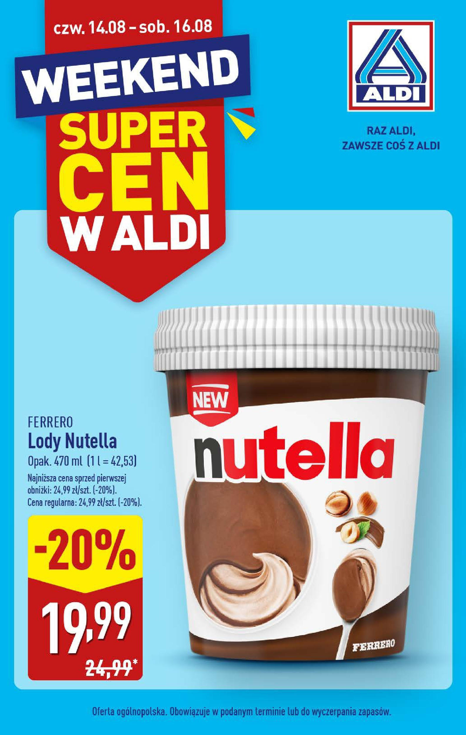 Aldi Super ceny od 14.08.2025 - Nowa Gazetka - Numer strony 1