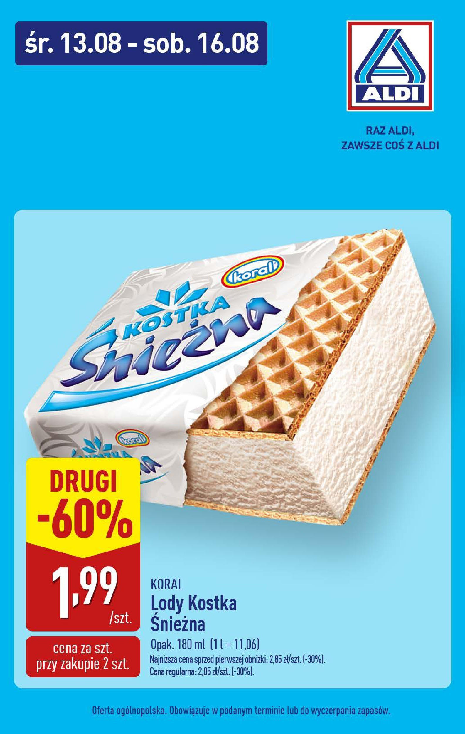 Aldi Gazetka - Weekend od 13.08.2025 - Ulotka PDF, promocje | Strona: 2 | Produkty: Lody