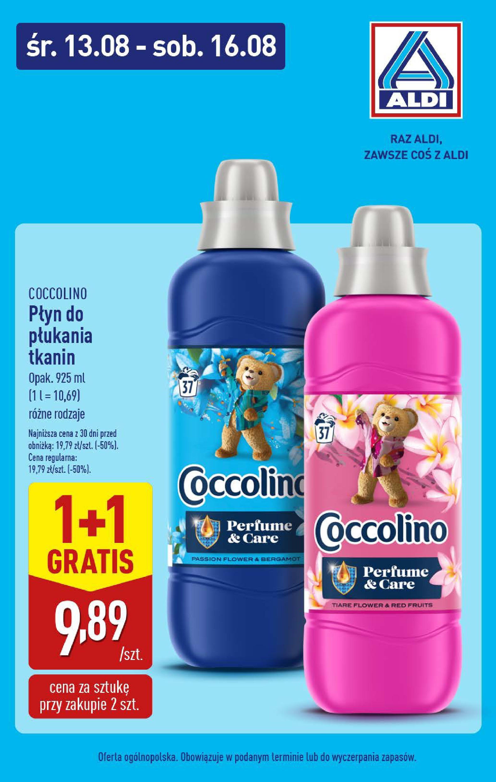 Aldi Gazetka - Weekend od 13.08.2025 - Ulotka PDF, promocje | Strona: 3 | Produkty: Coccolino, Płyn do płukania tkanin