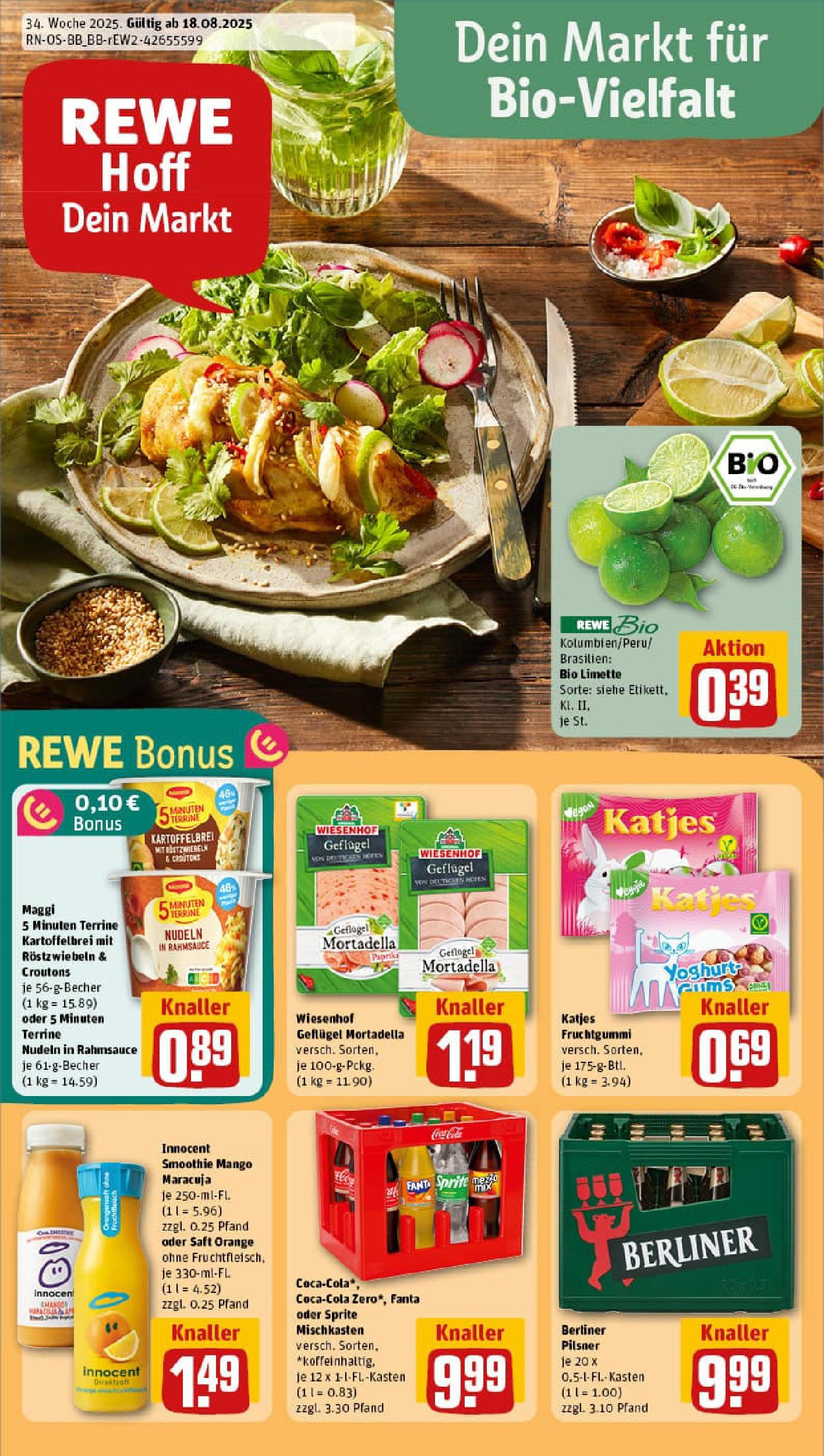 REWE Prospekt ab 17.08.2025 nächste Woche - Prospekt Berlin / Neu-Hohenschönhausen Vorschau von dem Prospekt des Geschäftes Rewe, gültig ab dem 17.08.2025