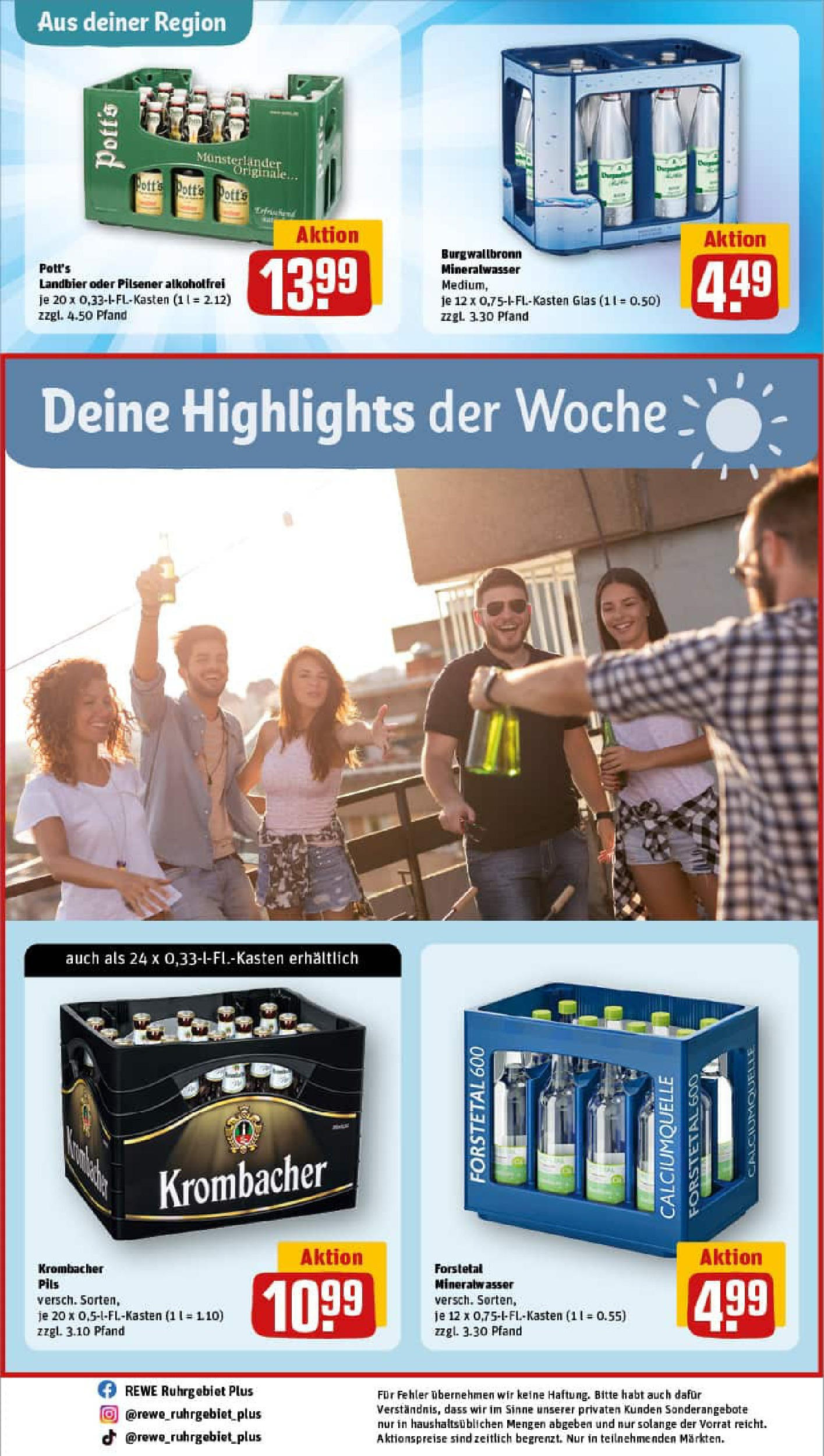 REWE Prospekt ab 17.08.2025 zum Blättern » Angebote | Seite: 31 | Produkte: Pils, Mineralwasser, Krombacher