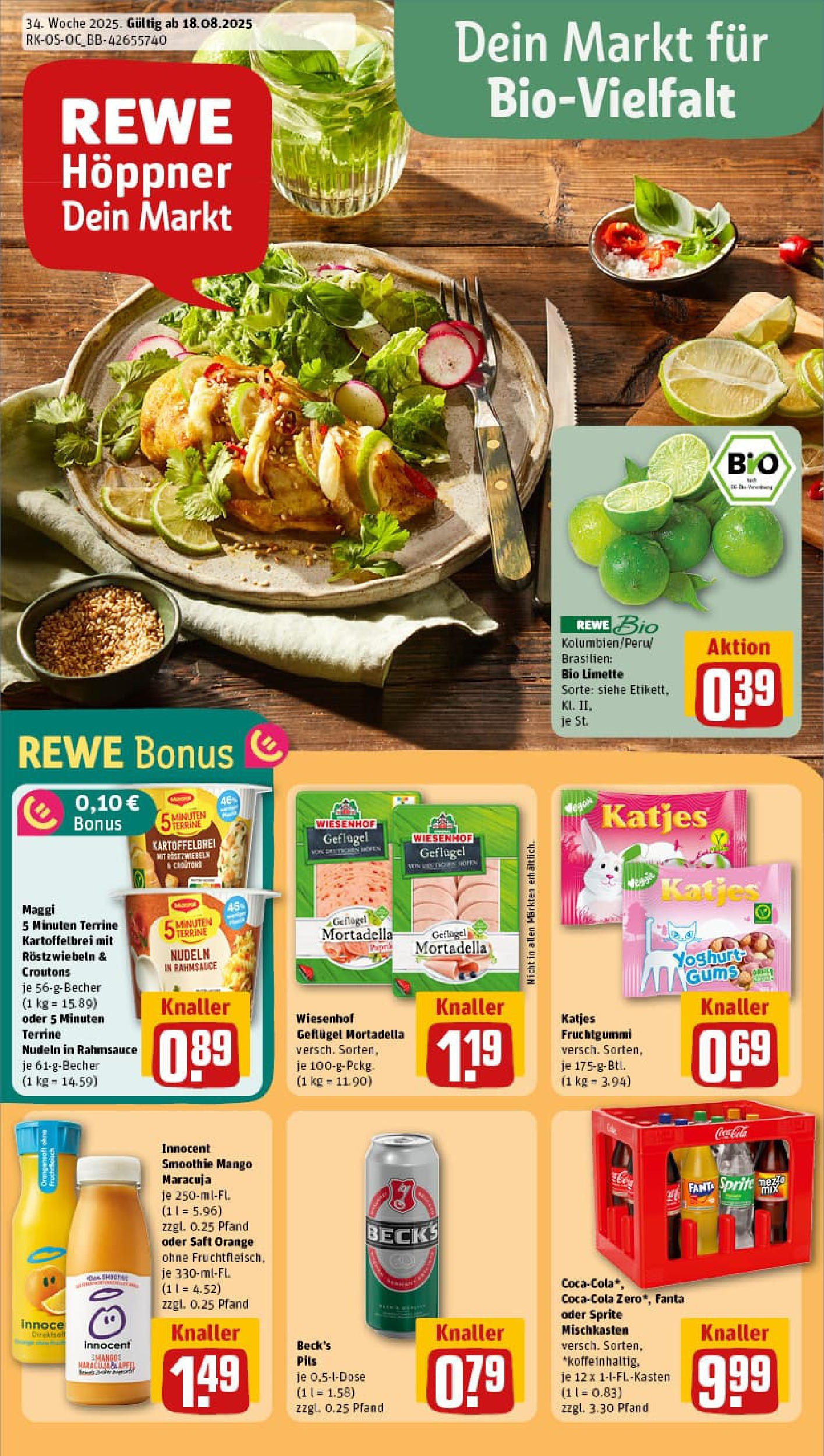 REWE Prospekt ab 17.08.2025 zum Blättern » Angebote | Seite: 1 | Produkte: Maggi, Katjes, Limette, Maggi 5 minuten terrine REWE Prospekt ab 17.08.2025 zum Blättern » Angebote | Seite: 1 | Produkte: Maggi, Katjes, Limette, Maggi 5 minuten terrine