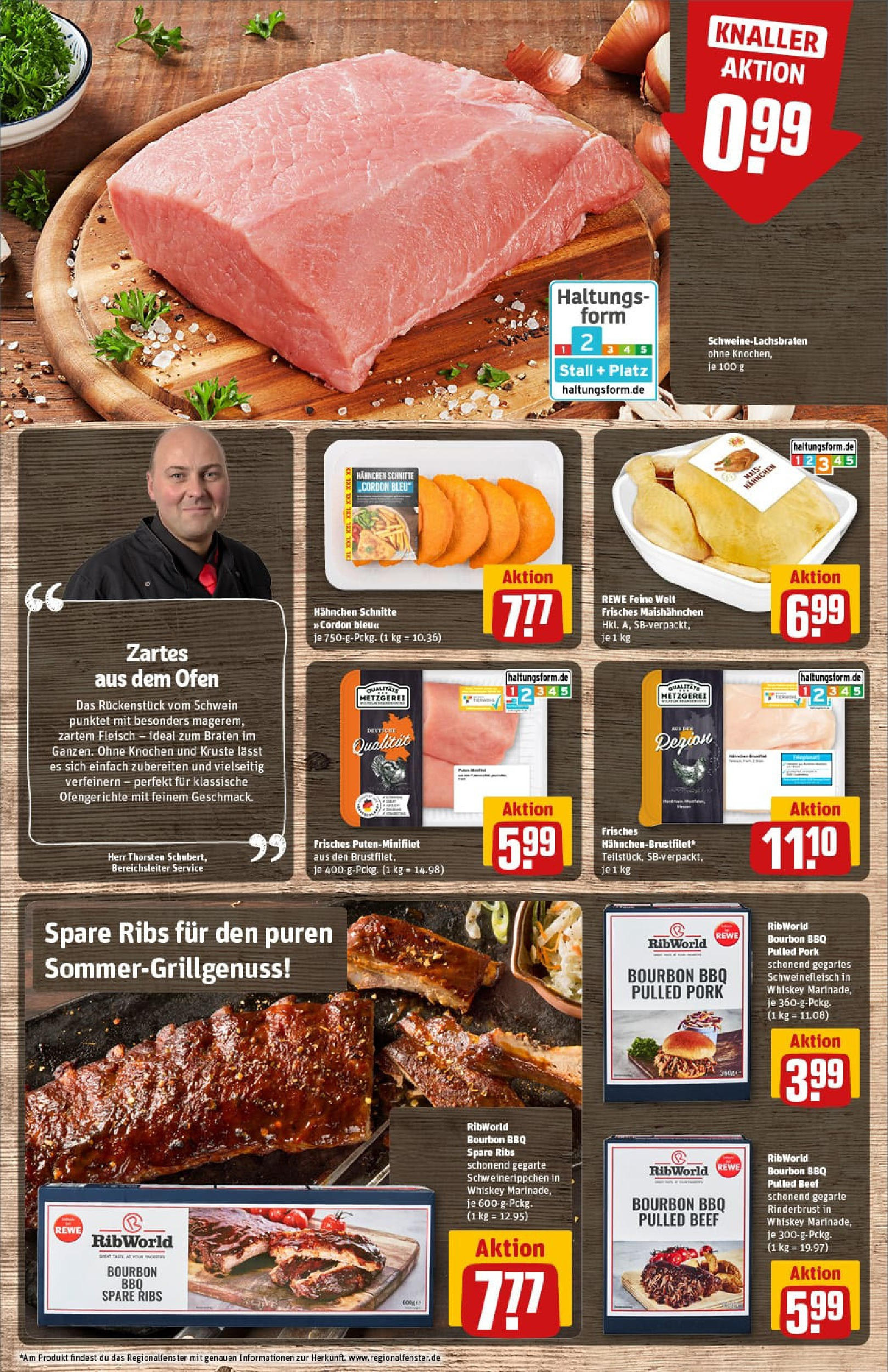 REWE Prospekt ab 17.08.2025 zum Blättern » Angebote | Seite: 8 | Produkte: Hahnchen, Spare ribs, Bourbon, Whiskey