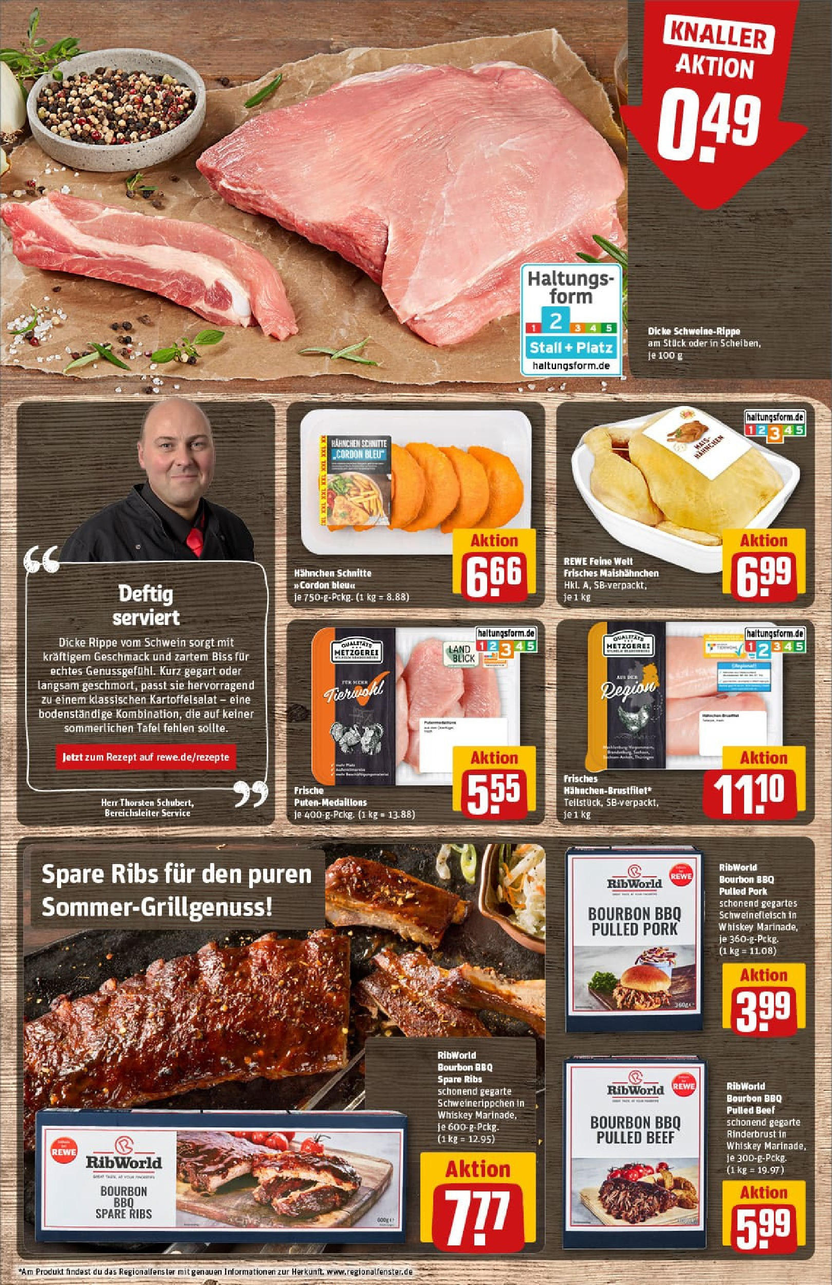 REWE Prospekt ab 17.08.2025 zum Blättern » Angebote | Seite: 8 | Produkte: Spare ribs, Schweinefleisch, Bourbon, Whiskey