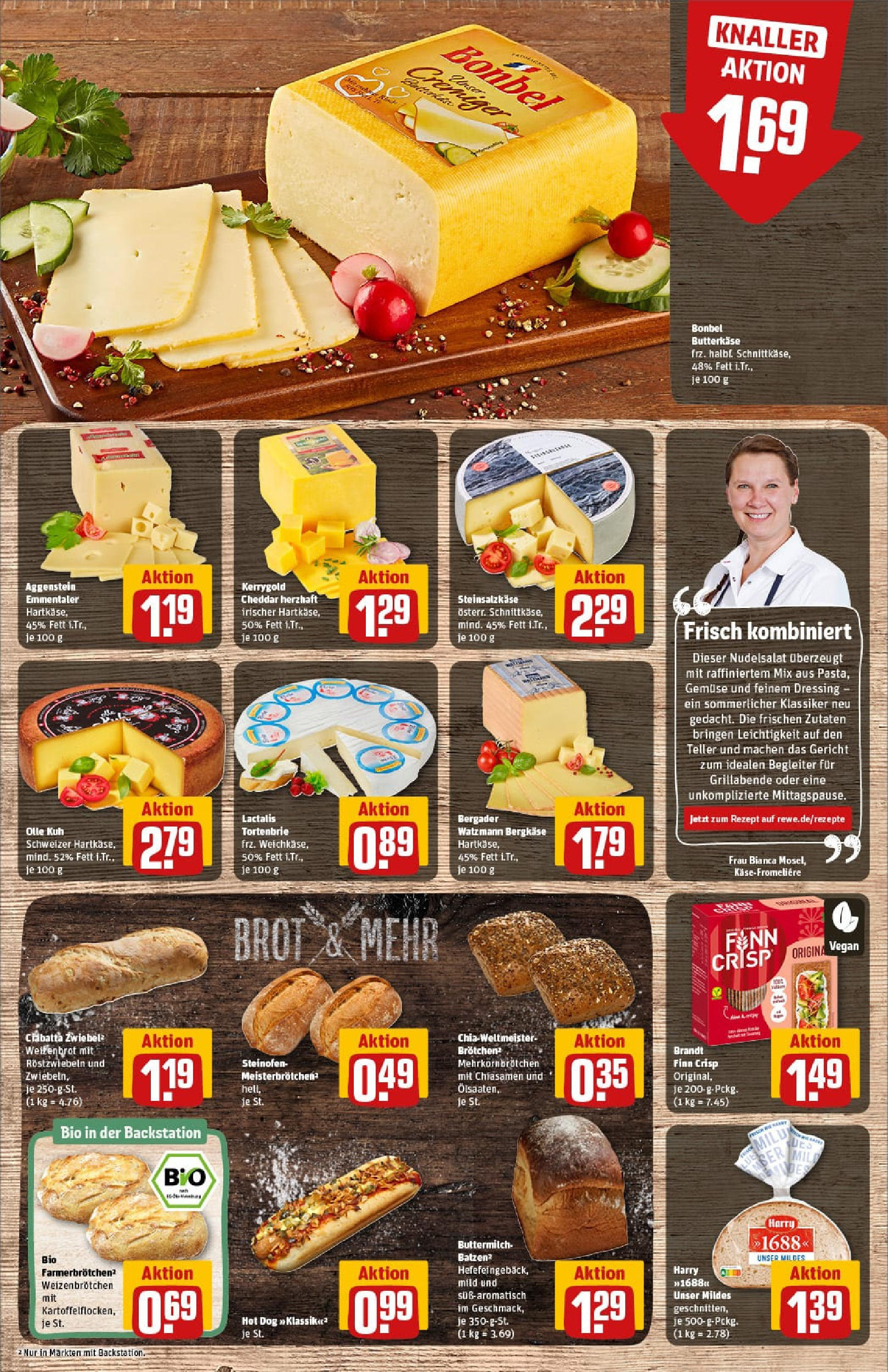 REWE Prospekt ab 17.08.2025 zum Blättern » Angebote | Seite: 13 | Produkte: Buttermilch, Dressing, Gemüse, Brot