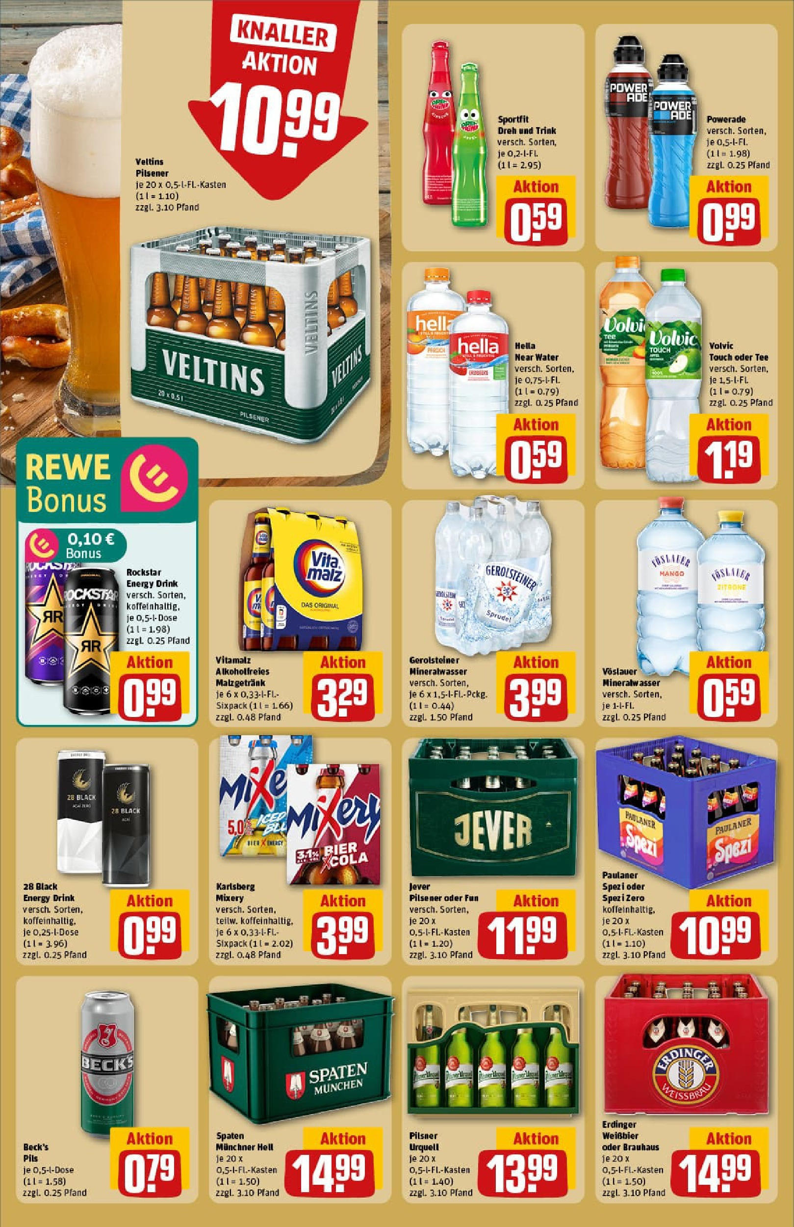 REWE Prospekt ab 17.08.2025 zum Blättern » Angebote | Seite: 18 | Produkte: Volvic touch, Mineralwasser, Powerade, Tee