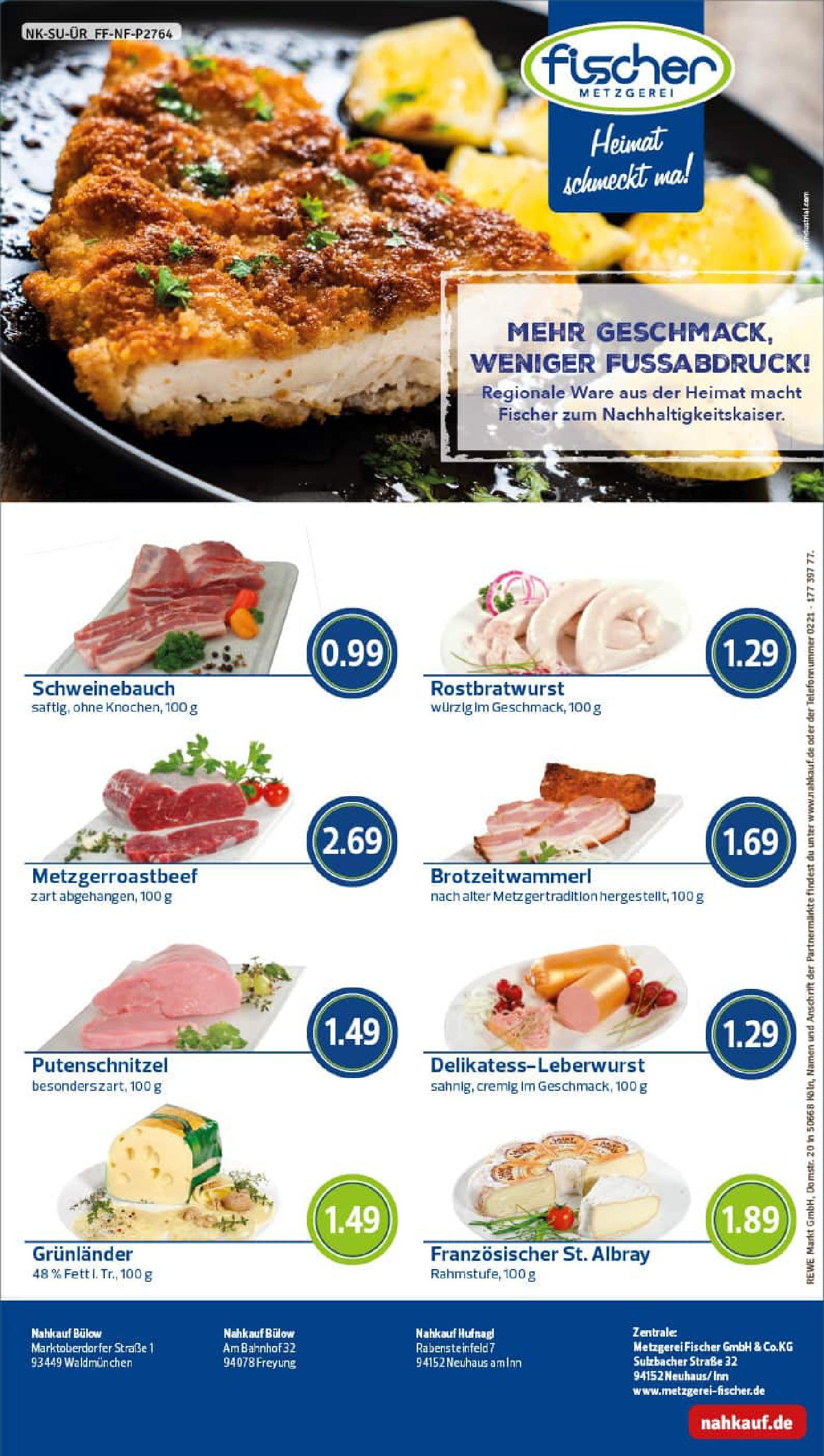 REWE Prospekt ab 17.08.2025 zum Blättern » Angebote | Seite: 8 | Produkte: Schweinebauch, Grunlander, Putenschnitzel
