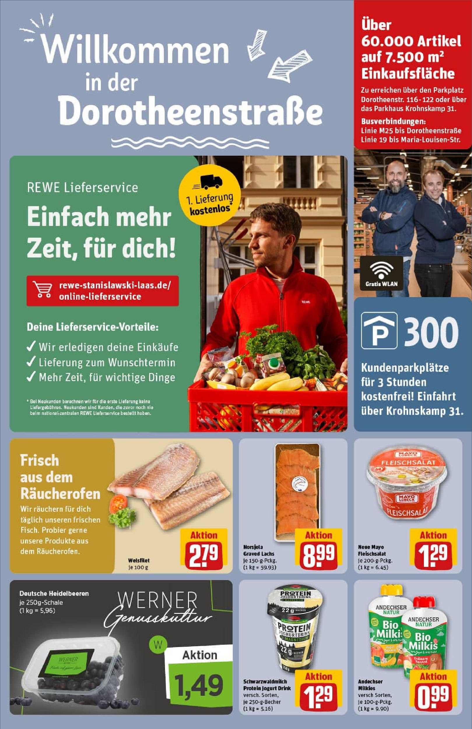 REWE Prospekt ab 17.08.2025 zum Blättern » Angebote | Seite: 31 | Produkte: Heidelbeeren, Lachs