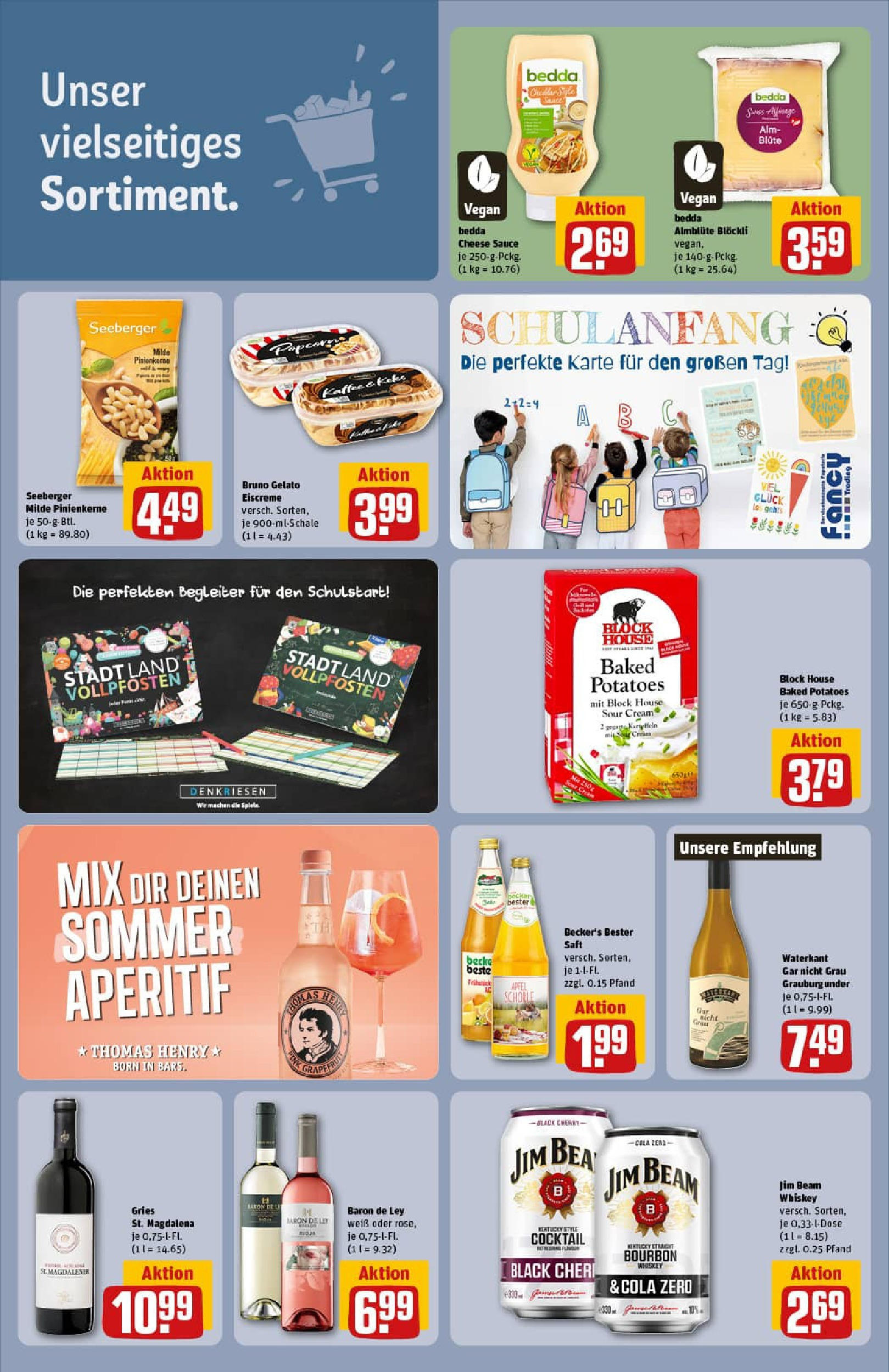 REWE Prospekt ab 17.08.2025 zum Blättern » Angebote | Seite: 32 | Produkte: Jim beam, Äpfel, Saft, Bourbon