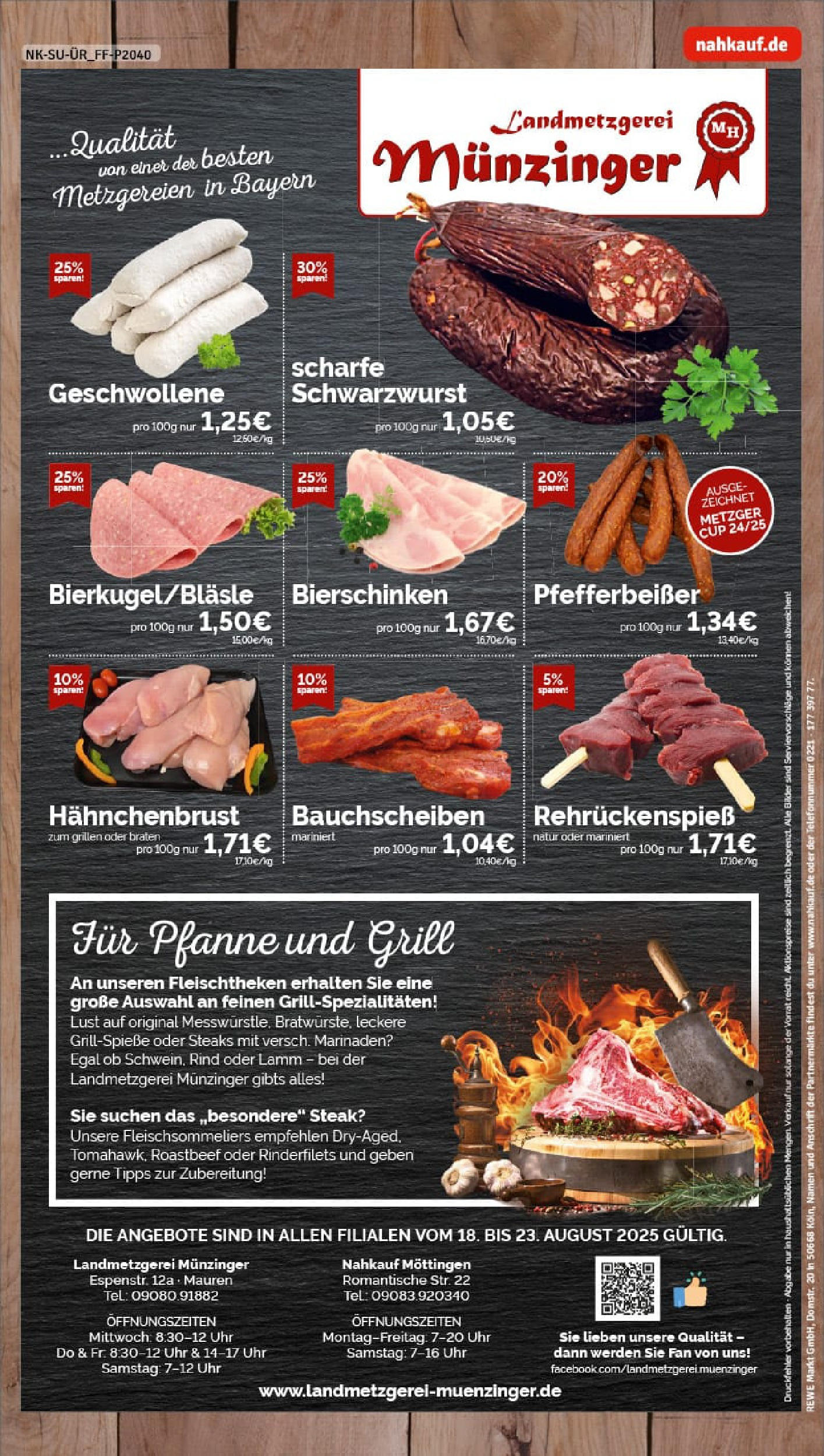 REWE Prospekt ab 17.08.2025 zum Blättern » Angebote | Seite: 8 | Produkte: Bilder, Wurst, Uhr, Hahnchenbrust