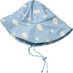 PUSBLU Regenhut mit Futter & Wolken-Muster, blau, Gr. 48/49