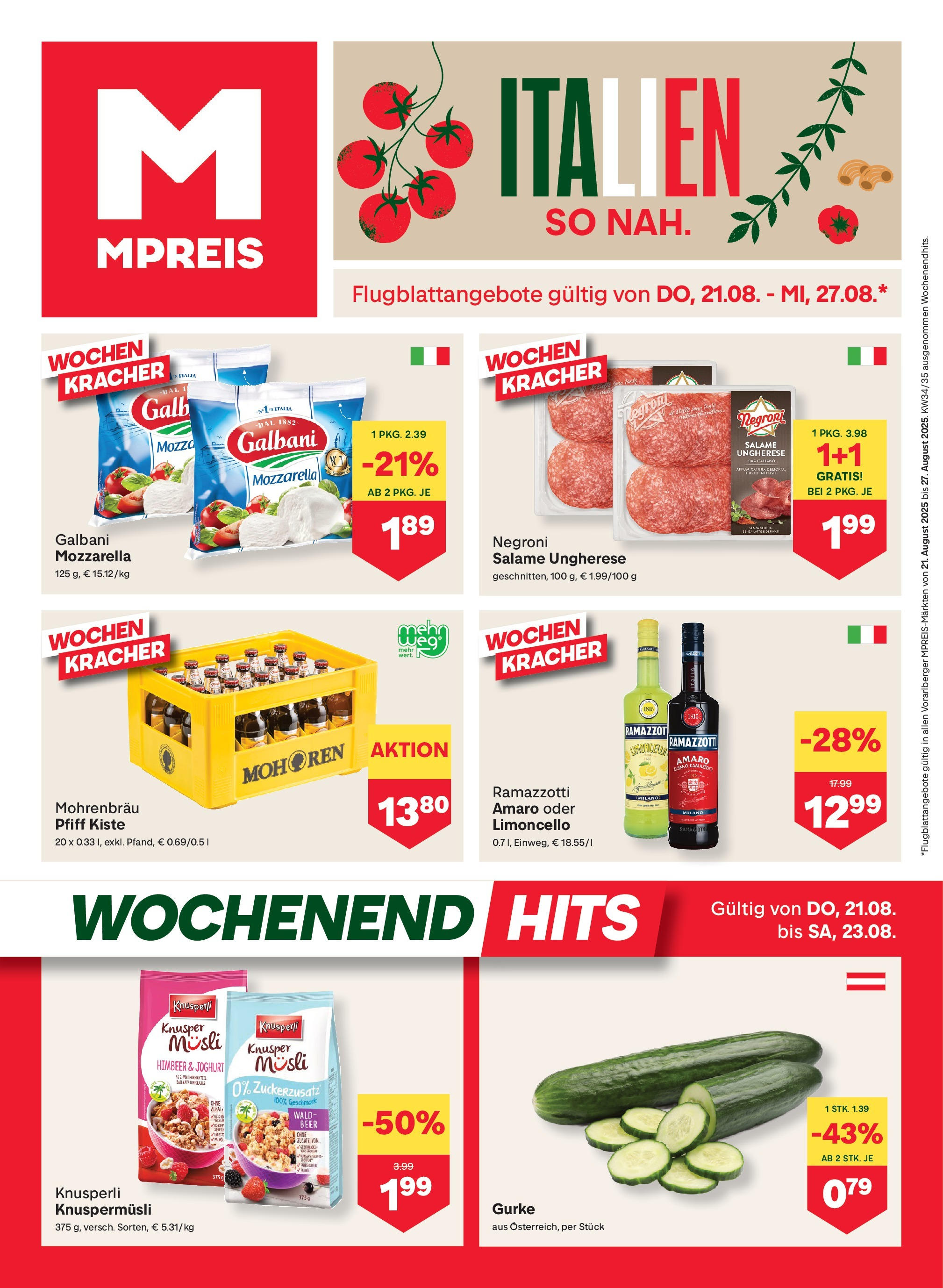  MPREIS St.Gallenkirch ab (21.08.2025 - 27.08.2025) - Seite 1