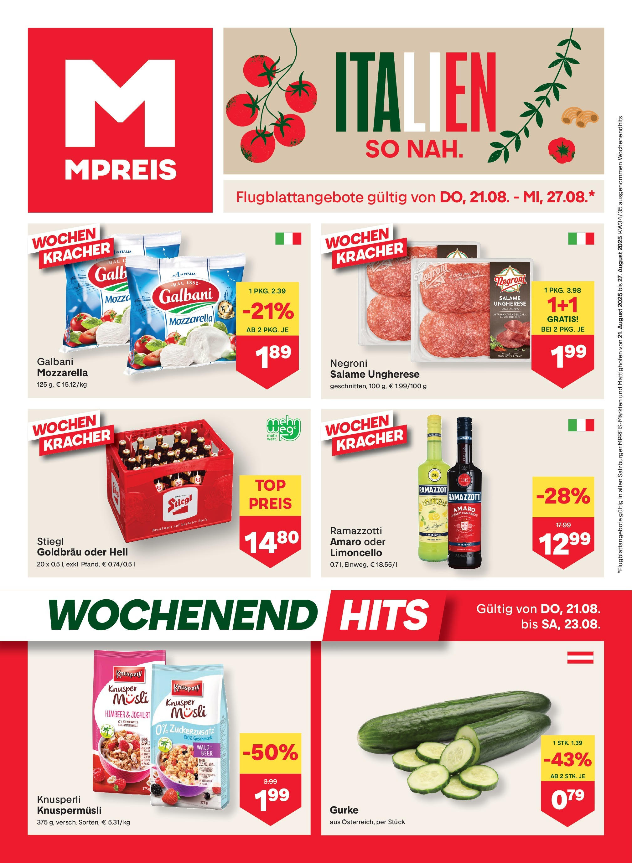  MPREIS Saalbach ab (21.08.2025 - 27.08.2025) - Seite 1