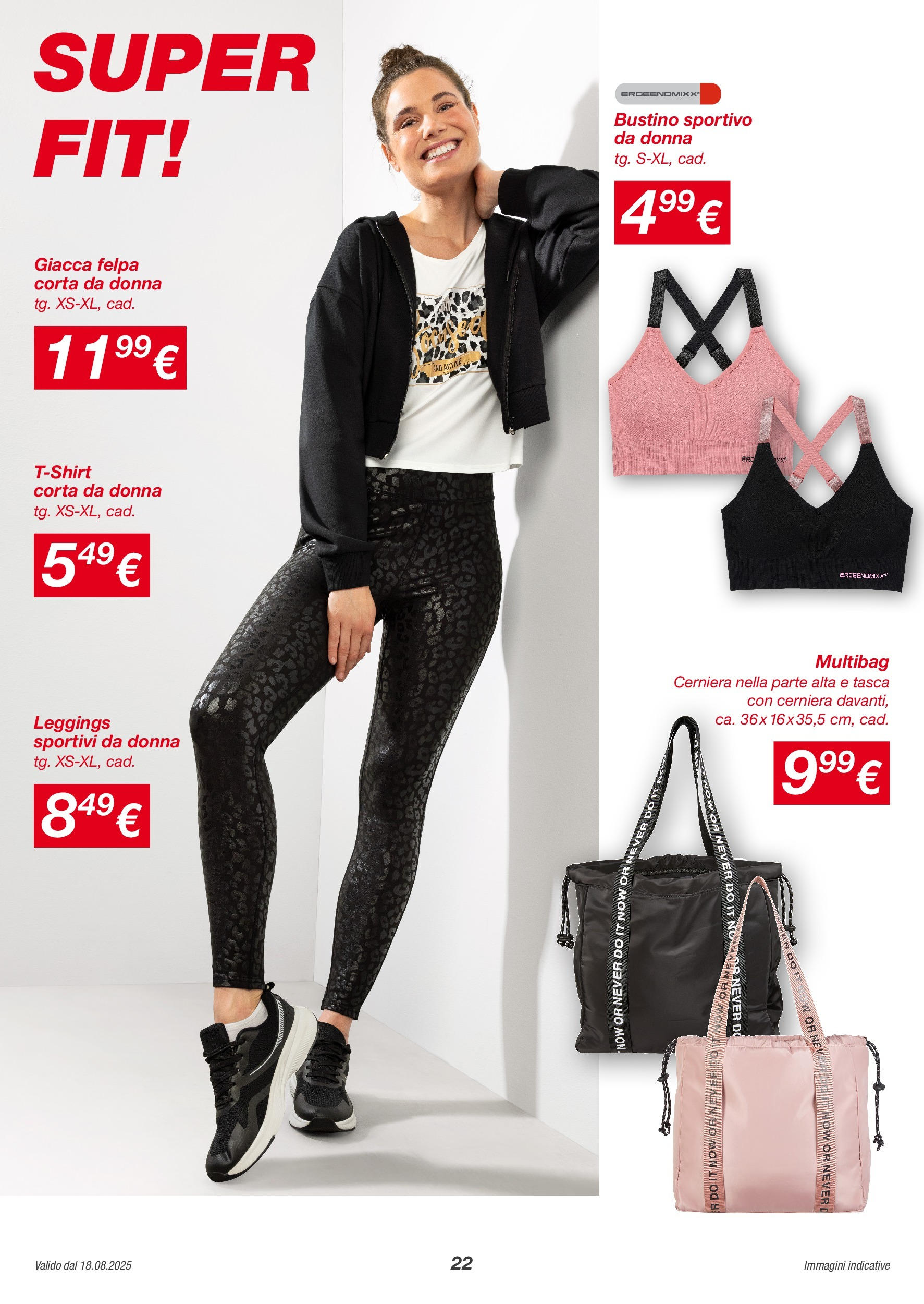 Nuovo Volantino KiK	 dal 17/08/2025 > offerte anteprima 🛍️ | Pagina: 22 | Prodotti: Felpa, Giacca, Leggings