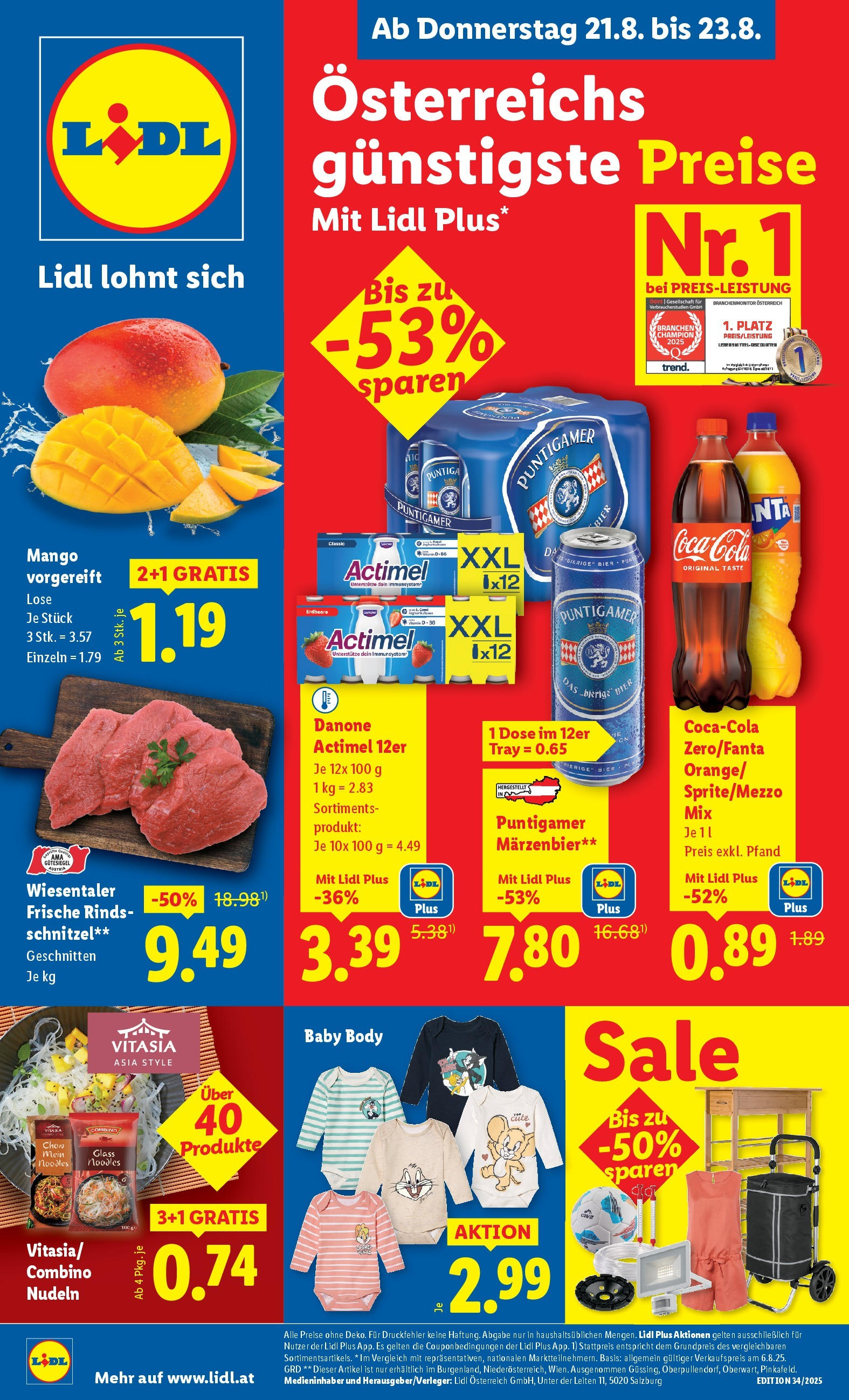 LIDL Flugblatt ab 20.08.2025 - Angebote "Lidl: Flugblatt in deiner Nähe" - Seite 1 Vorschau der Angebote: Lidl Lidl: Flugblatt in deiner Nähe gültig ab 20.08.2025
