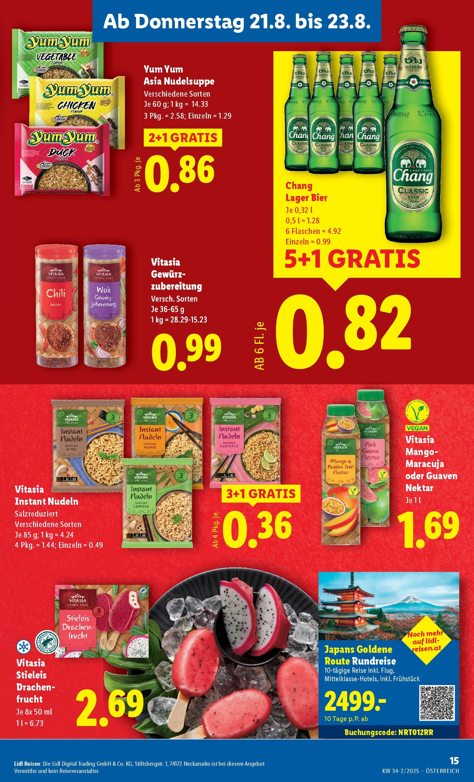 Lidl - Lidl: Flugblatt in deiner Nähe ab 20.08.2025 ✳️ Angebote ab donnerstag | Seite: 17 | Produkte: Gemüse, Chili, Bier, Nudeln Lidl - Lidl: Flugblatt in deiner Nähe ab 20.08.2025 - Angebote ab donnerstag | Seite: 17 | Produkte: Gemüse, Chili, Bier, Nudeln