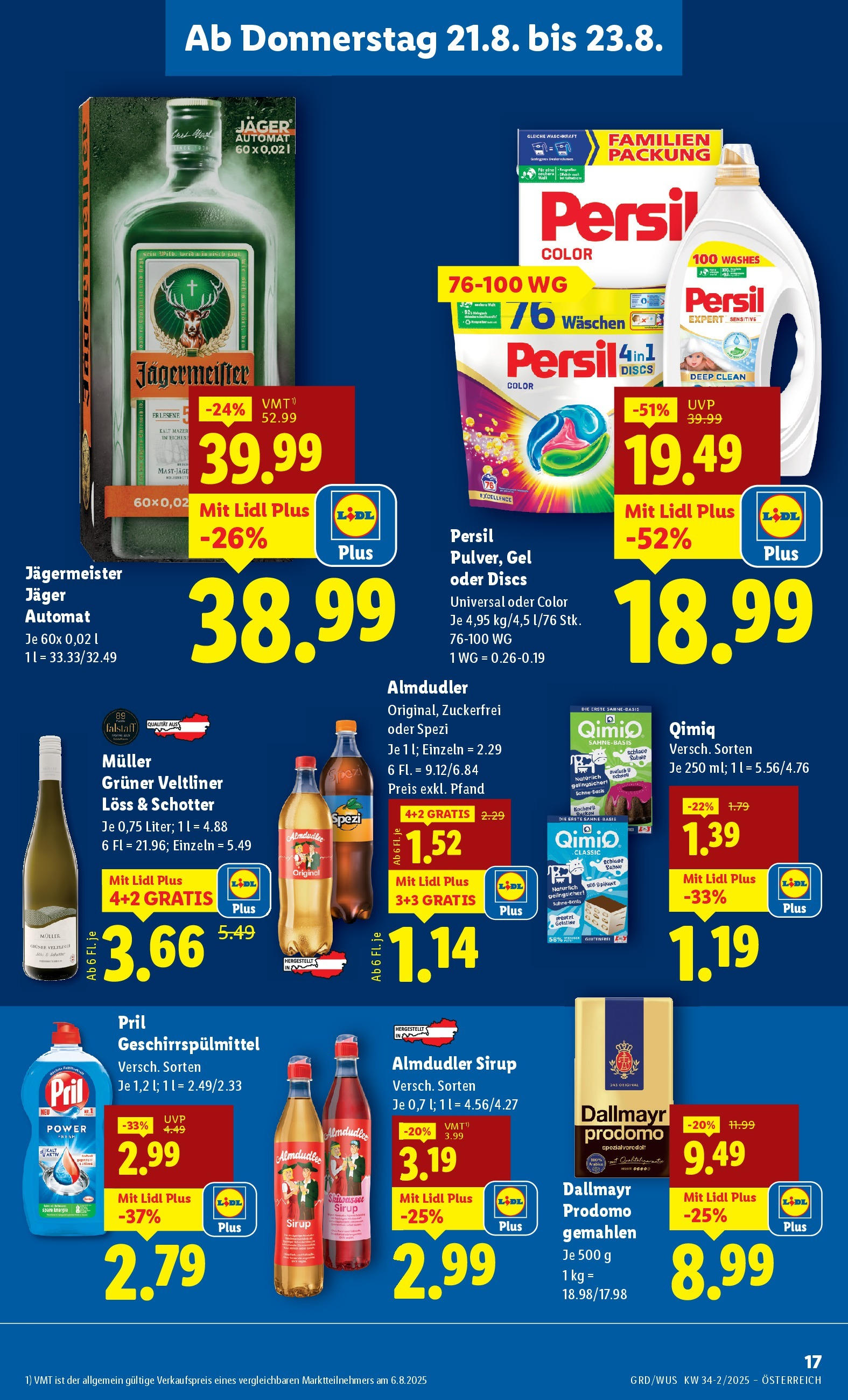 Lidl - Lidl: Flugblatt in deiner Nähe ab 20.08.2025 ✳️ Angebote ab donnerstag | Seite: 19 | Produkte: Geschirrspülmittel, Sahne Lidl - Lidl: Flugblatt in deiner Nähe ab 20.08.2025 - Angebote ab donnerstag | Seite: 19 | Produkte: Geschirrspülmittel, Sahne