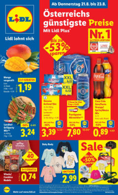 Vorschau der Angebote: Lidl Fohnsdorf, Neunkirchen, Graz gültig ab 21.08.2025